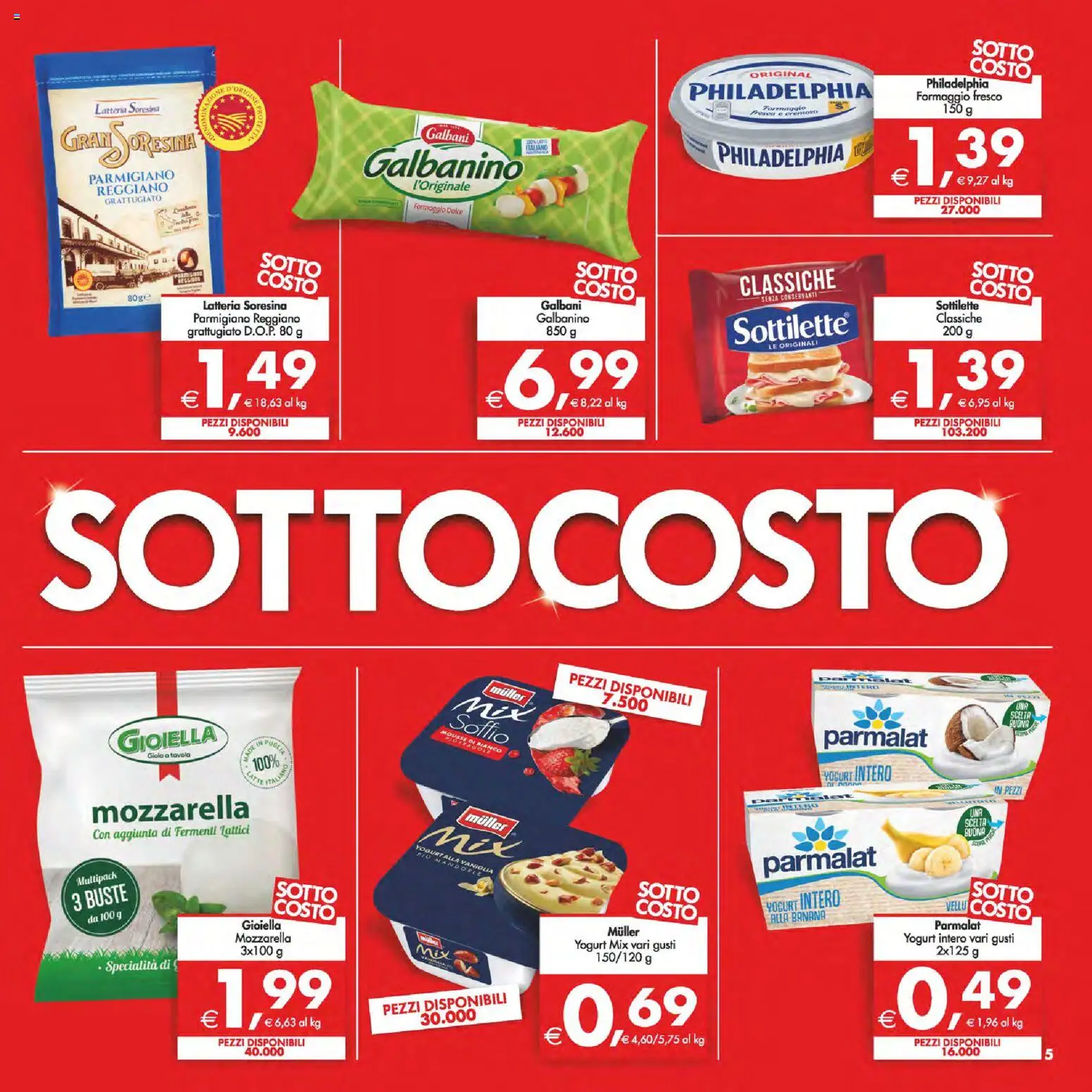 Volantino Decò del 06.03.2026 | Pagina: 5 | Prodotti: Yogurt, Mozzarella, Formaggio, Mandorle