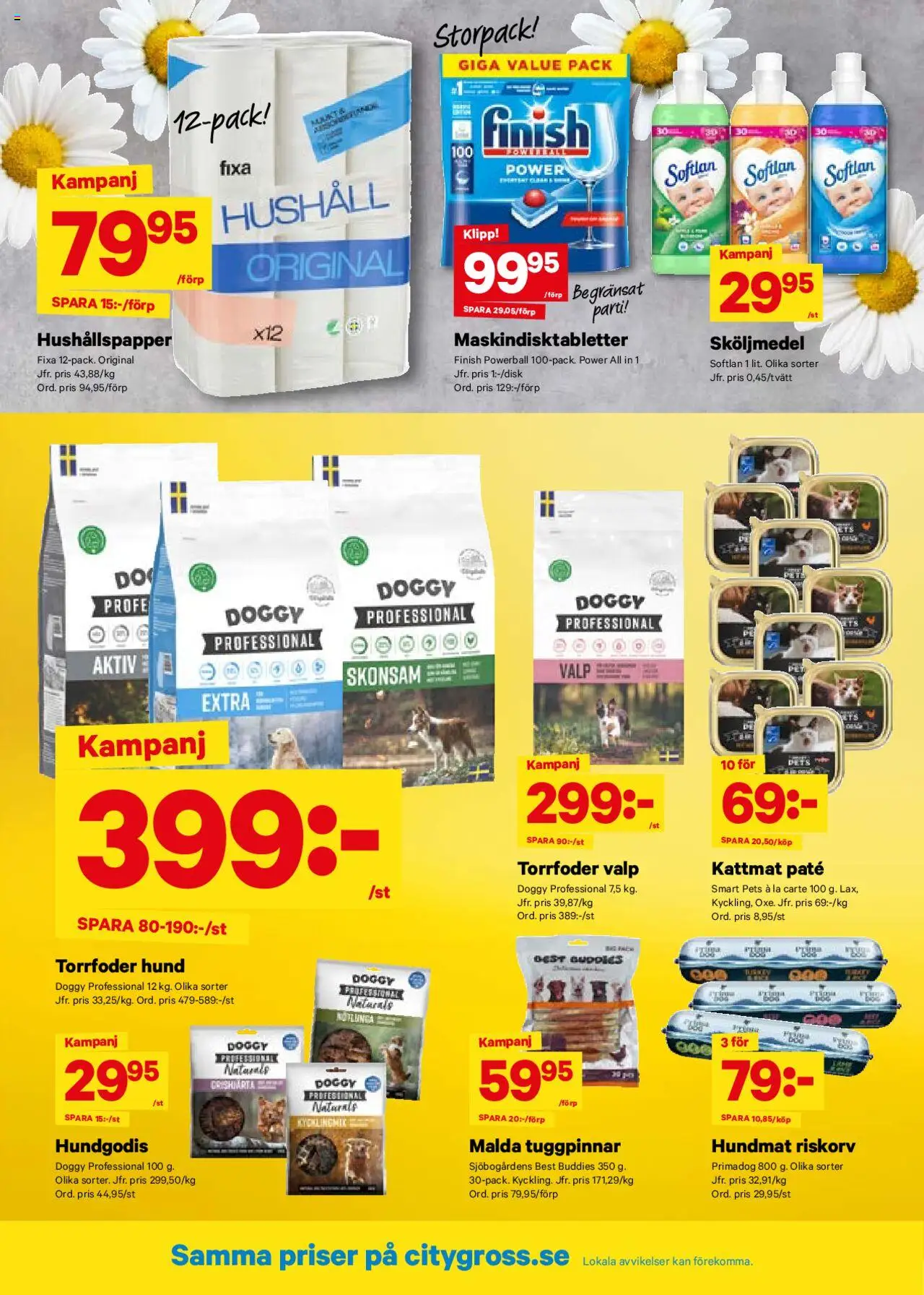 City Gross reklamblad aktuell från 23.06.2025 | Sida: 11 | Produkter: Hushållspapper, Hundgodis, Kattmat, Hundmat