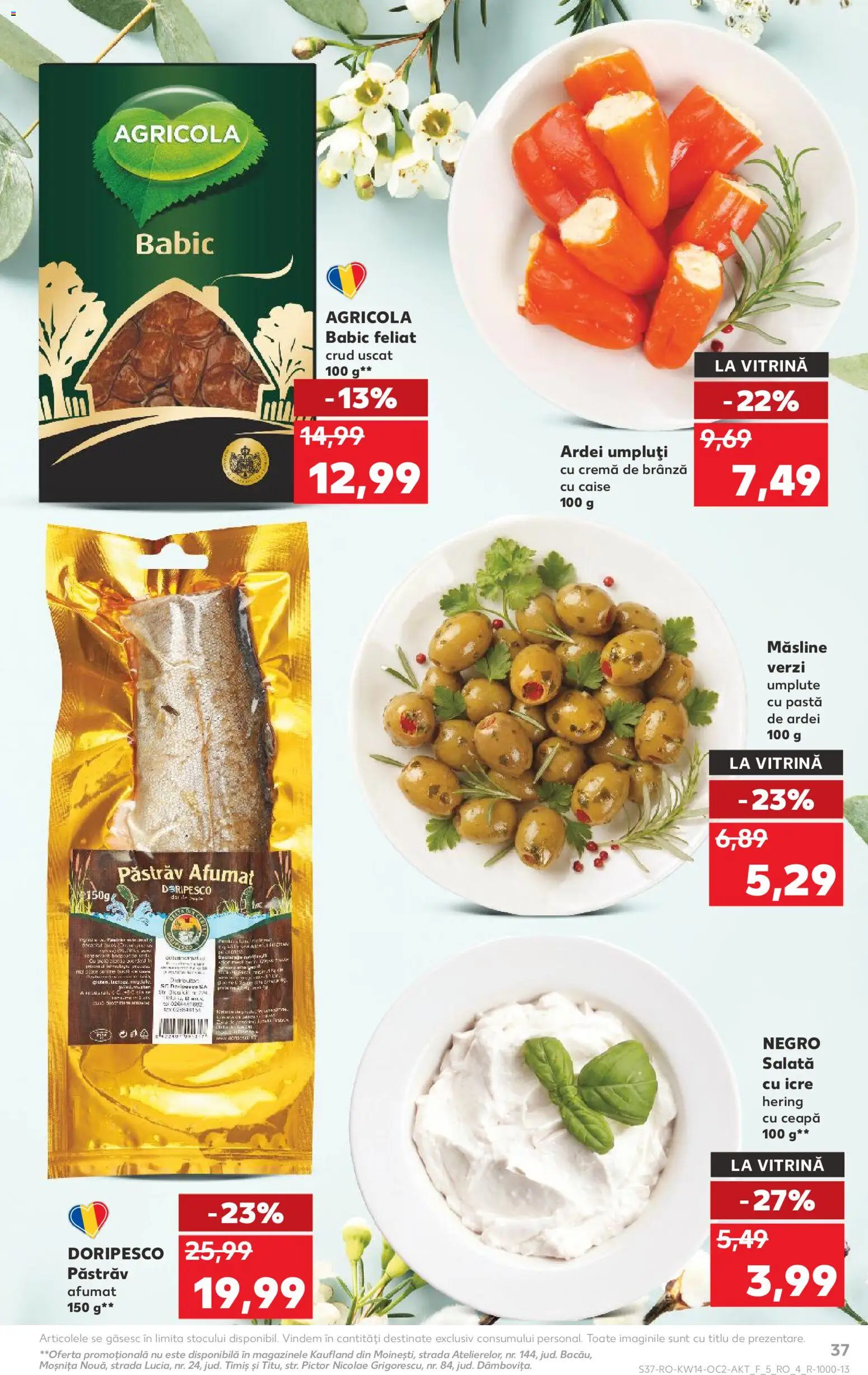 Noul catalog Kaufland – valabil de la 01.04.2026 | Pagină: 37 | Produse: Măsline, Ardei, Cremă, Ceapă