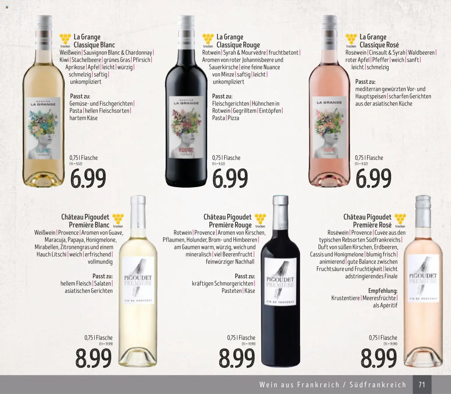 Edeka Struve Wein– und Spirituosen – gültig ab 14.11.2025 | Seite: 71 | Produkte: Küche, Pfeffer, Meeresfrüchte, Pfirsich