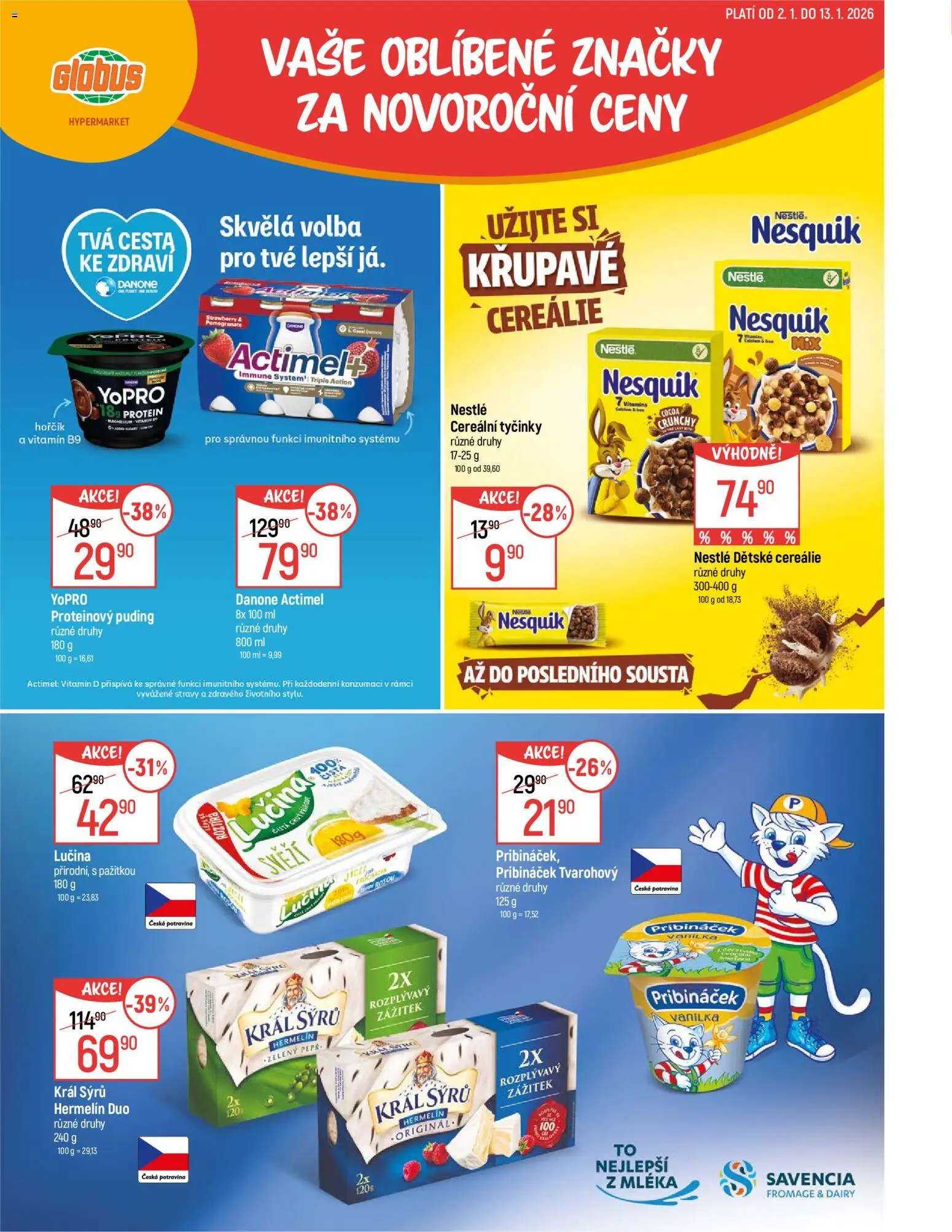 Globus leták - Liberec od 02.01.2026 | Strana: 9 | Produkty: Globus, Cereálie, Hermelín, Actimel