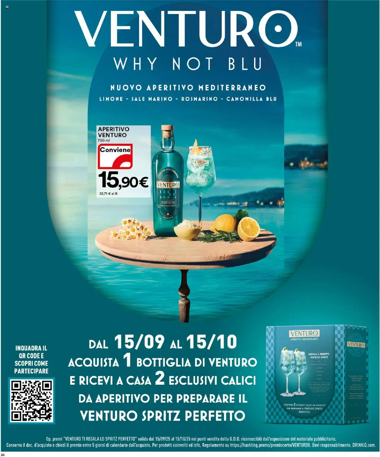 Volantino Ipercoop del 11.09.2025 | Pagina: 34 | Prodotti: Rosmarino, Limone, Bottiglia, Aperitivo