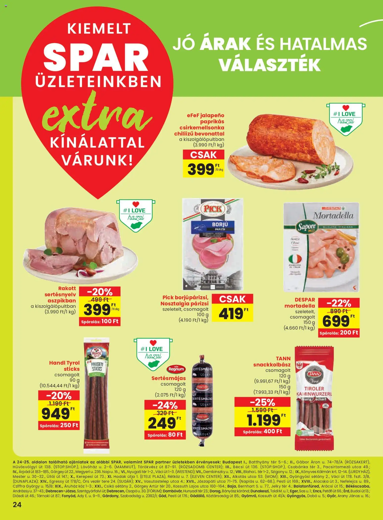 Spar akciós ujság - amely érvényes a következő dátumtól: 27.11.2025 | Oldal: 1 | Termékek: Pick, Jalapeno, Párizsi, Mortadella
