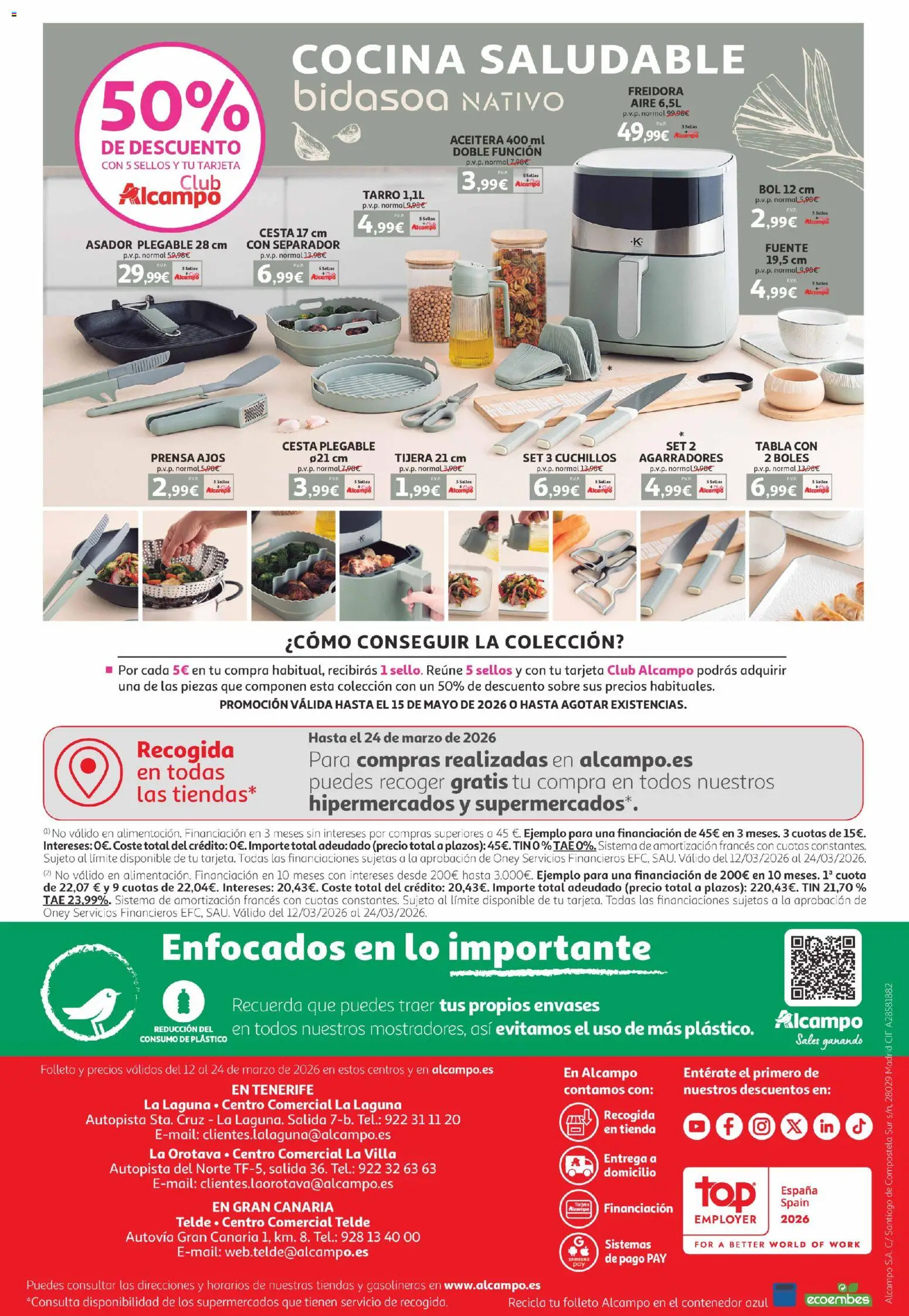 Alcampo -  Canarias │ válido desde el 12.03.2026 | Página: 36 | Productos: Cocina, Prensa, Freidora, Cesta