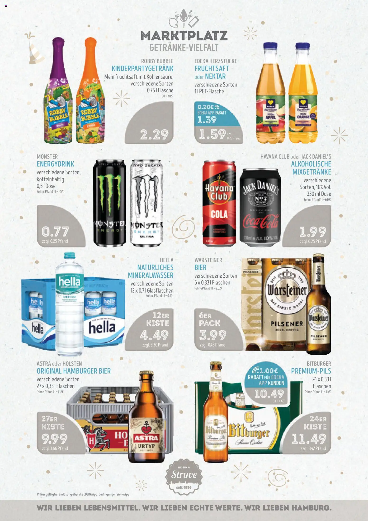 Edeka Struve Prospekt 	 – gültig ab 29.12.2025 | Seite: 12 | Produkte: Bier, Äpfel, Holsten, Monster