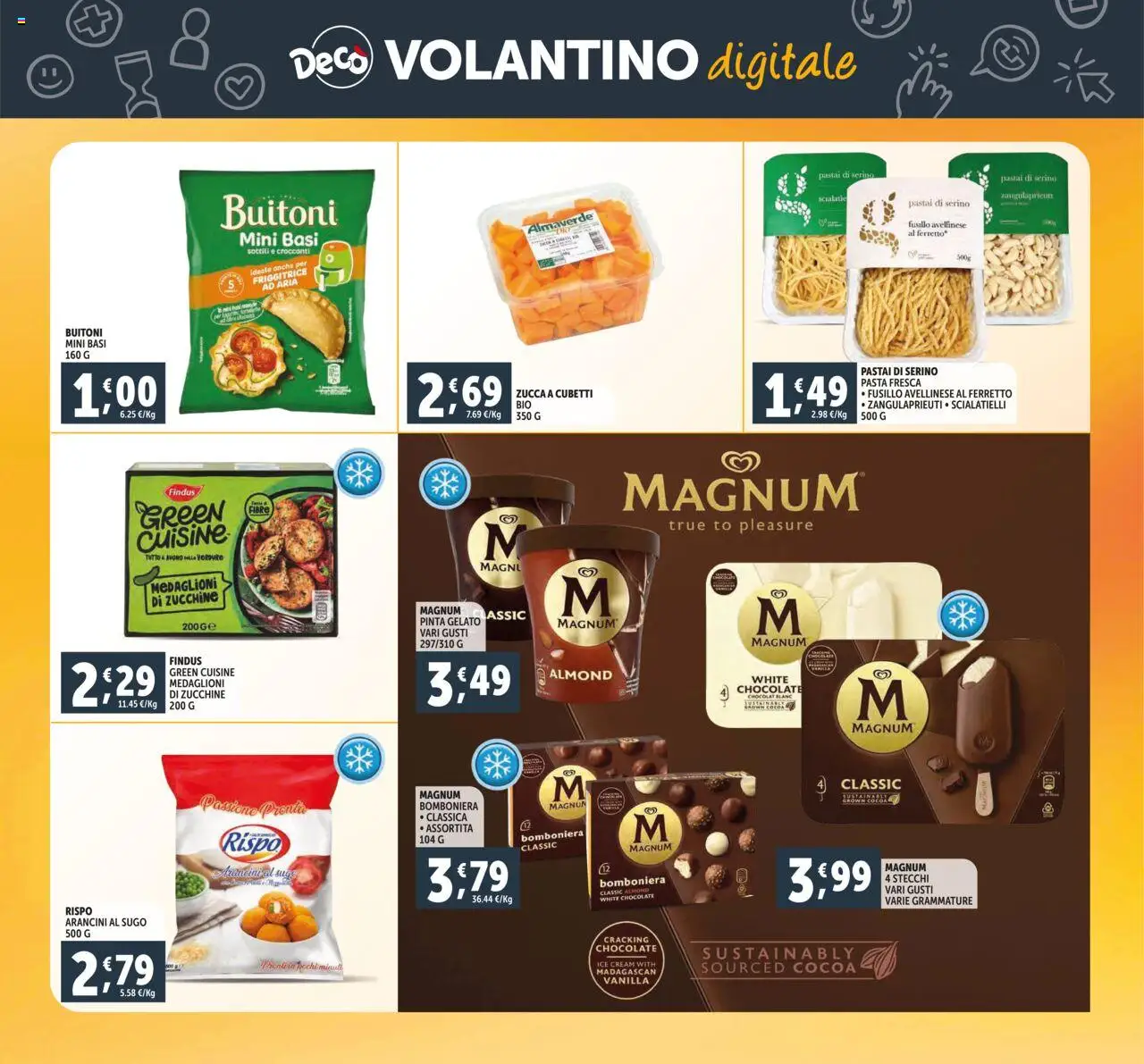 Volantino Decò del 16.10.2025 | Pagina: 23 | Prodotti: Gelato, Zucca, Sugo, Friggitrice