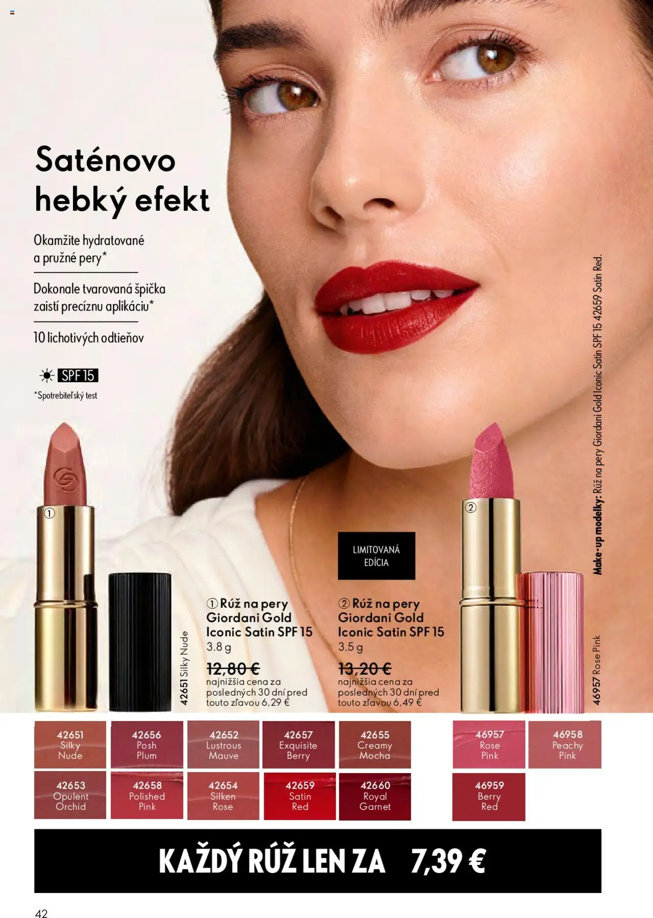 Nové Oriflame akcie – leták je platný od 22.10.2025 | Strana: 42 | Produkty: Rúž na pery