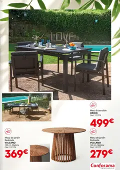 Vista previa Conforama Guía Jardín 2026 válido desde el 19.03.2026 | Página: 21 | Productos: Mesa de jardín, Mesa extensible, Mesa