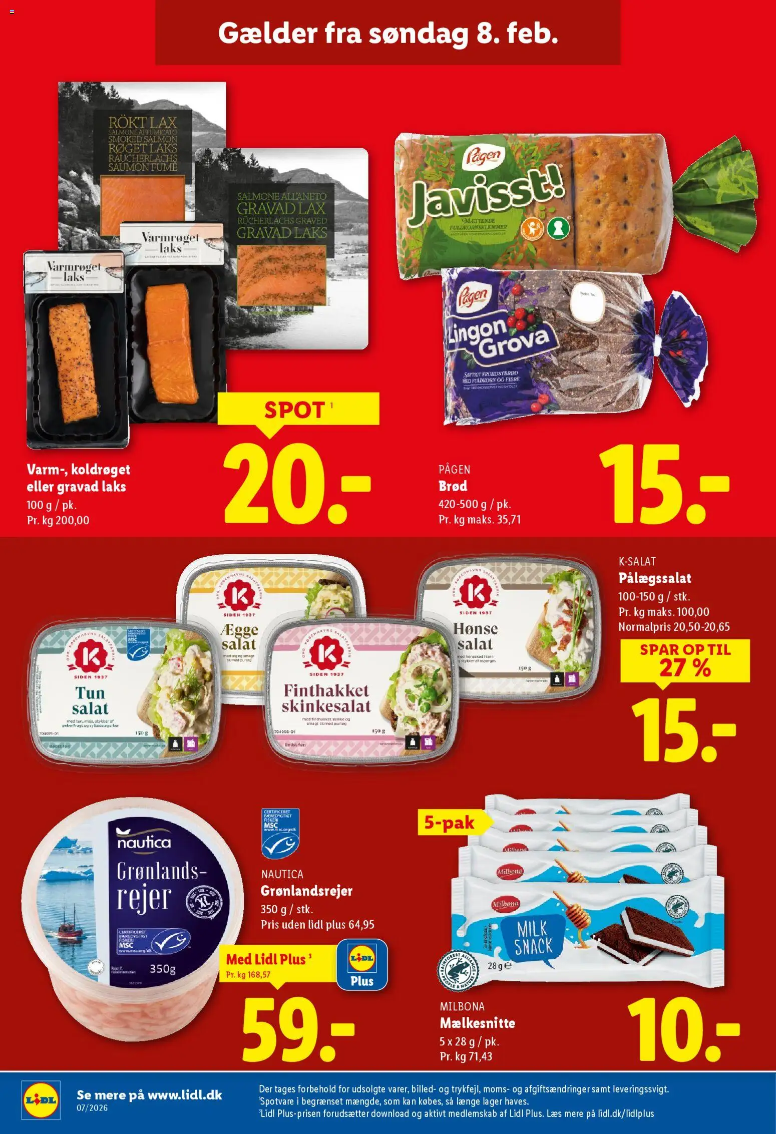 Lidl tilbudsavis – gyldig fra 08.02.2026 | Side: 5 | Produkter: Brød, Skinke, Syltede agurker, Agurker
