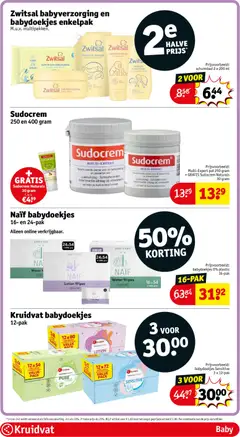 Naïf babydoekjes, 16- en 24-pak. Alleen online verkrijgbaar. - Voorbeeld van een folder van Kruidvat, geldig van 11.11.2025 | Pagina: 81