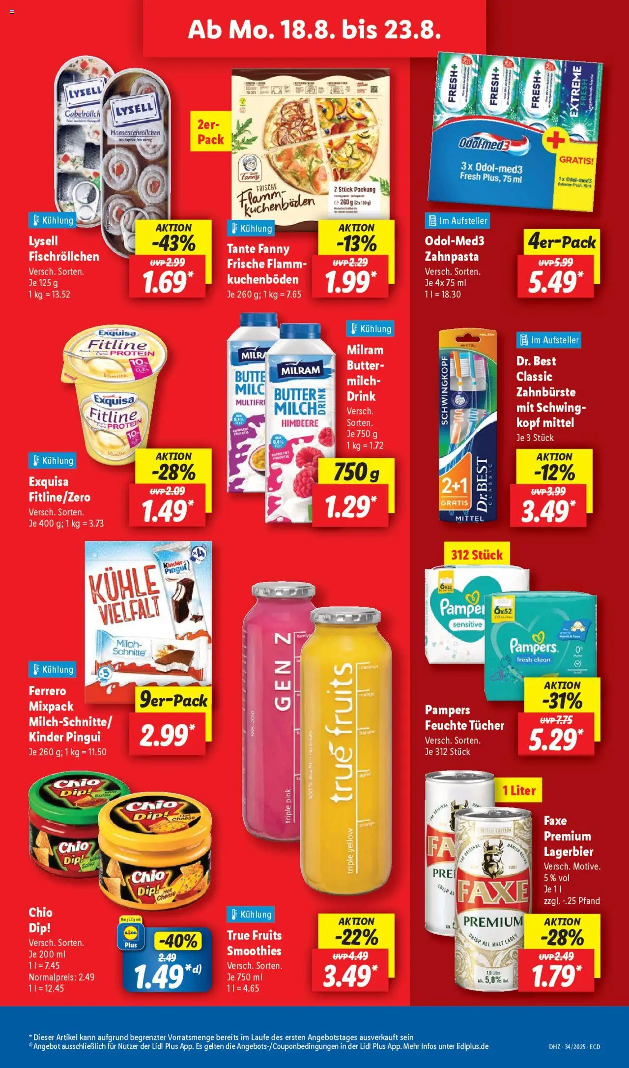 Lidl Prospekt 	 - gültig ab dem 18.08.2025 | Seite: 13 | Produkte: Pampers, Äpfel, Paprika, Milram