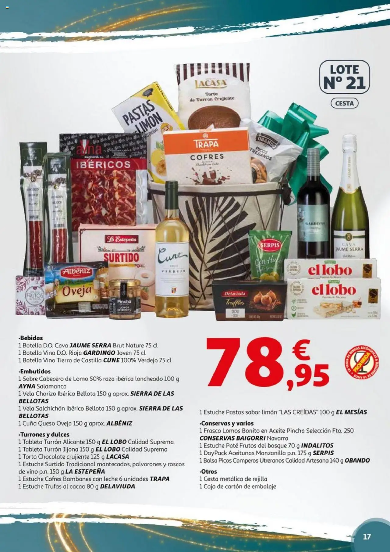 Alcampo - Nacional │ válido desde el 06.11.2025 | Página: 17 | Productos: Vino, Φρυγανιές σικάλεως, Cuna, Loncheado