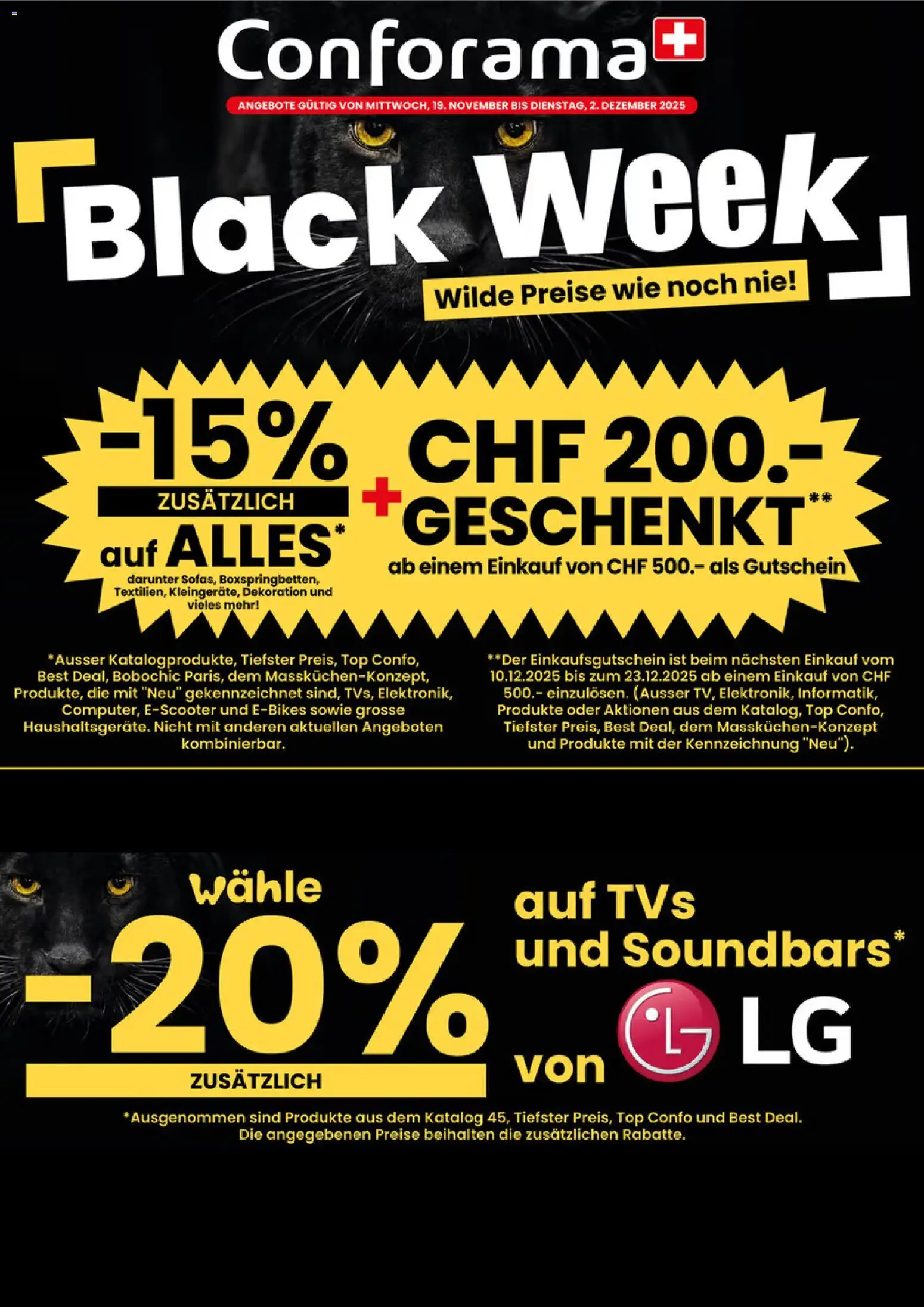 Conforama - Black Friday – gültig ab 20.11.2025 | Seite: 1 | Produkte: Top