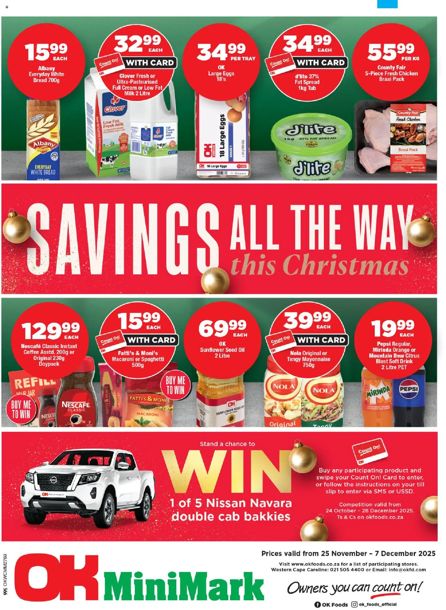 New OK Foods catalogue – valid from 25.11.2025 | Page: 1 | Products: Tray, Oil, Bread, Fat spread