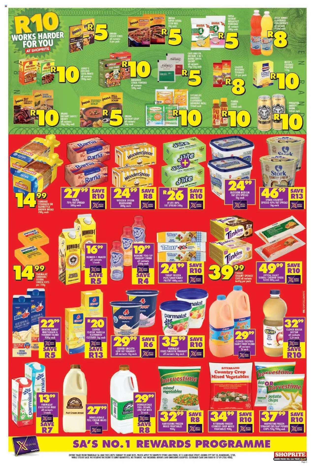 Shoprite Gauteng - Xtra Savings Grand Opening Lion Pride │ valid from 26.06.2025 | Page: 3 | Products: Chips, Soya mince, Fruit, Sauce