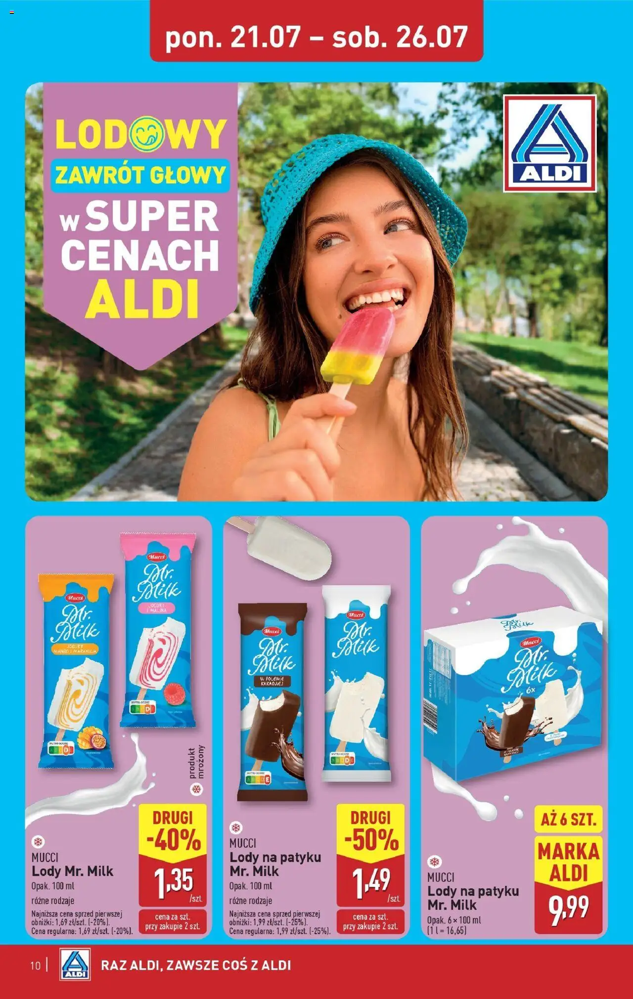 Aldi Gazetka - Okazje na weekend od 24.07.2025 | Strona: 10 | Produkty: Mango, Merci, Lody na patyku, Lody
