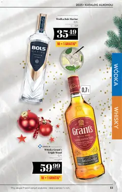 Pogląd oferty "POLOmarket Katalog - Alkoholi" - ważna od 12.12.2025 | Strona: 13 | Produkty: Grant's, Vodka, Wódka, Whisky