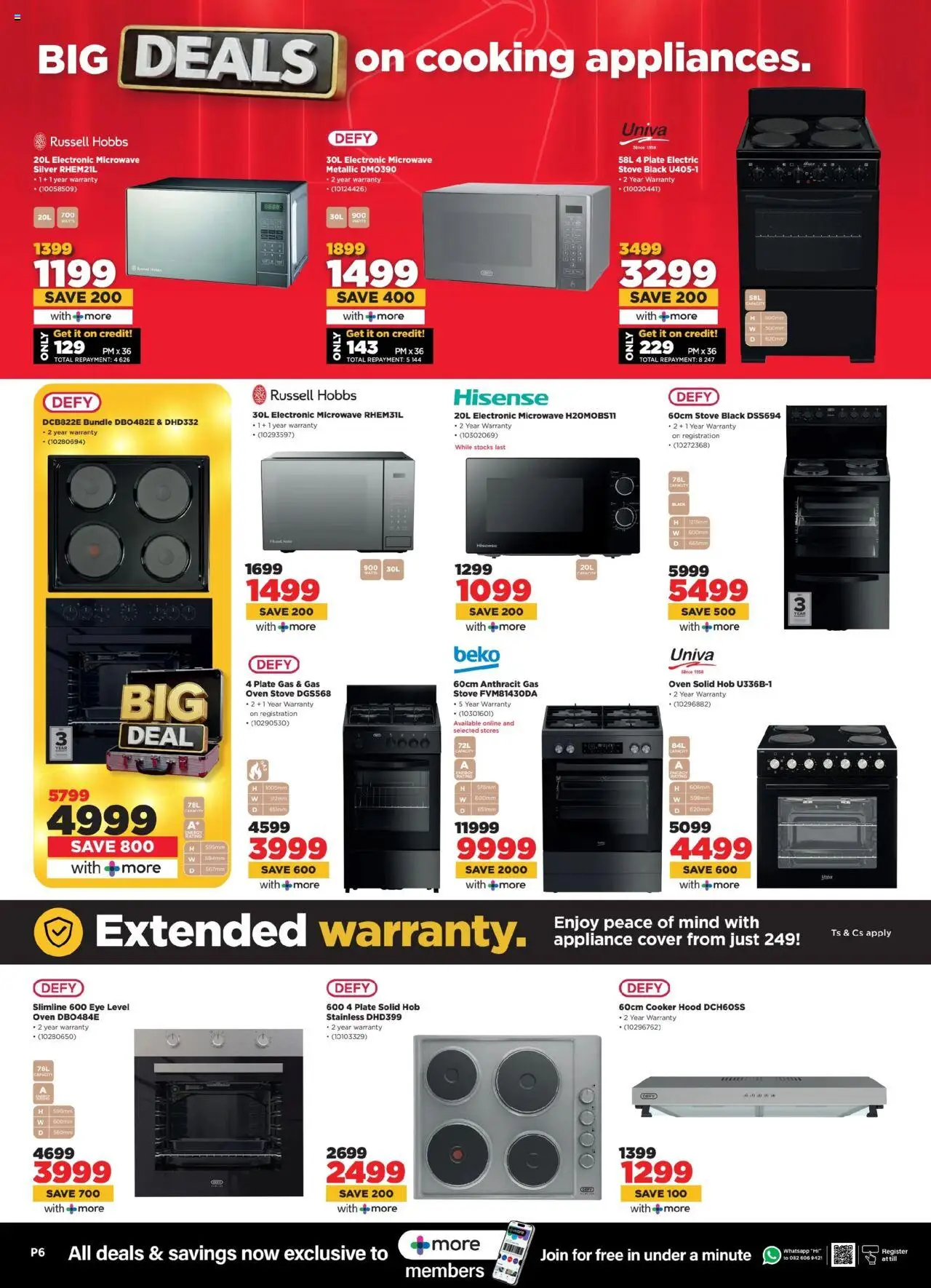 HiFi Corp Specials │ valid from 06.08.2025 | Page: 6 | Products: Oven, Hob, Cooker, Microwave