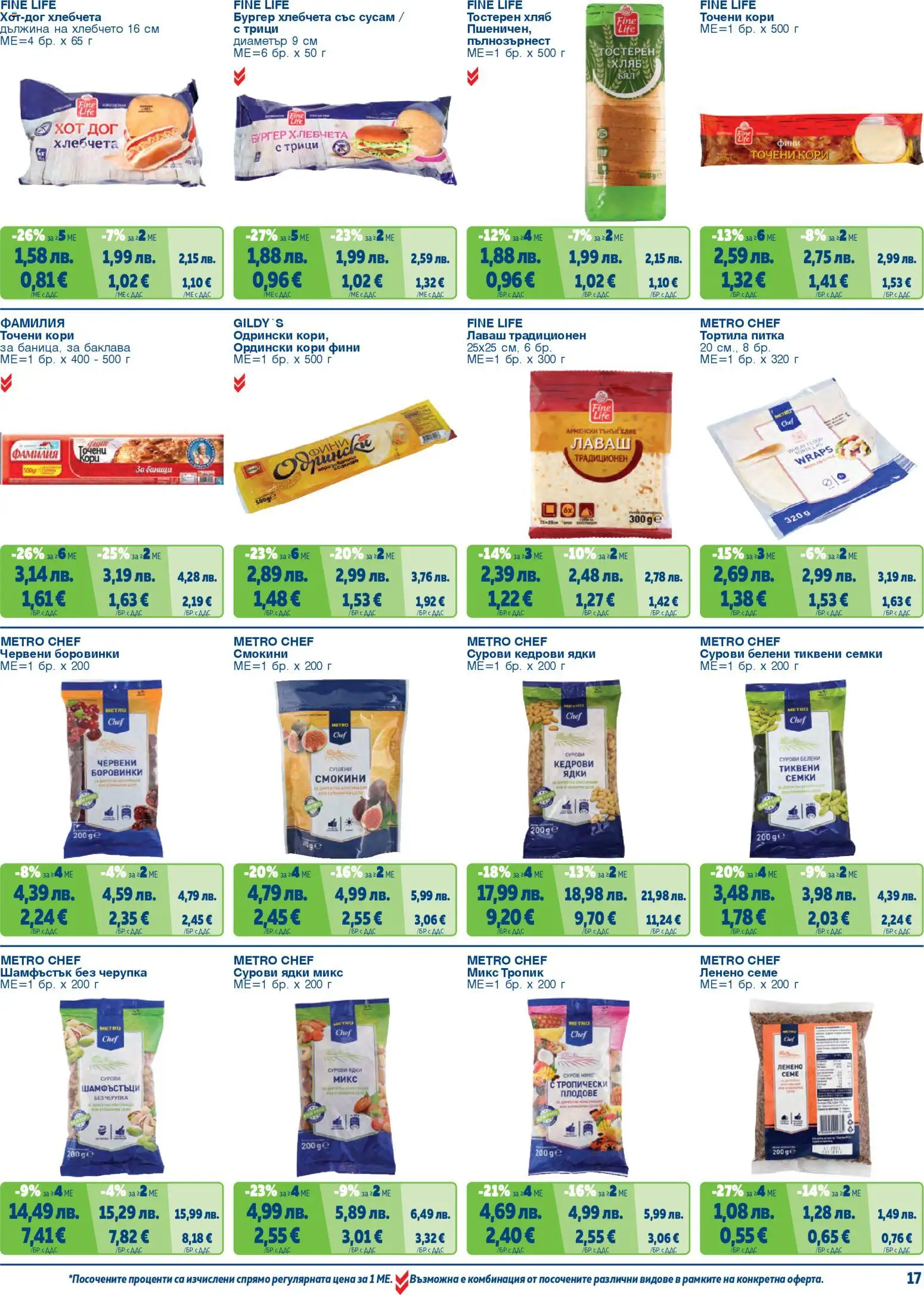 {H1} | Страница: 17 | Продукти: Хляб, Боровинки, Семки, Точени кори