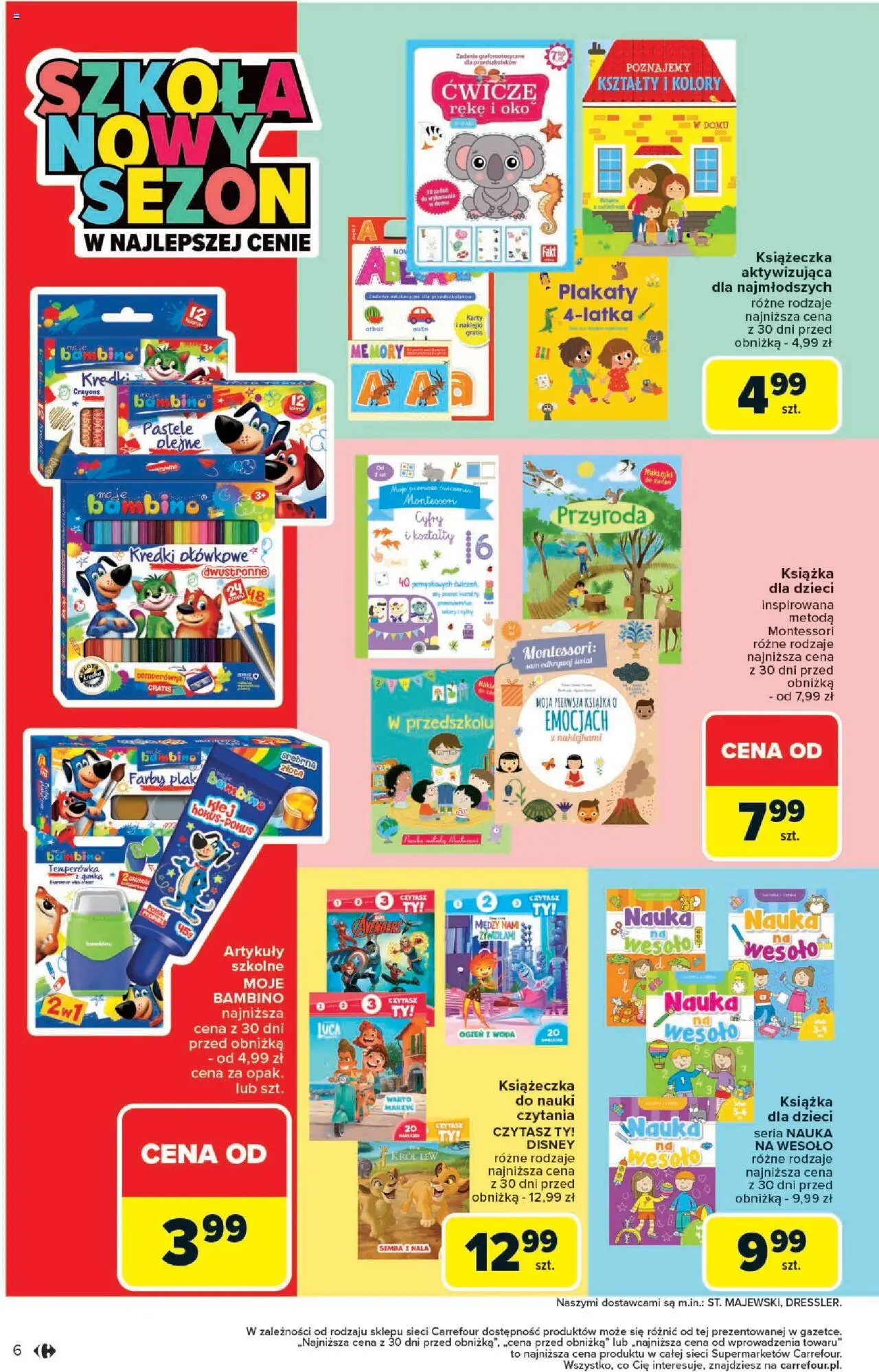 Carrefour Gazetka - Market Szkoła nowy sezon od 18.08.2025 | Strona: 6 | Produkty: Arbuz, Temperówka, Naklejki, Woda