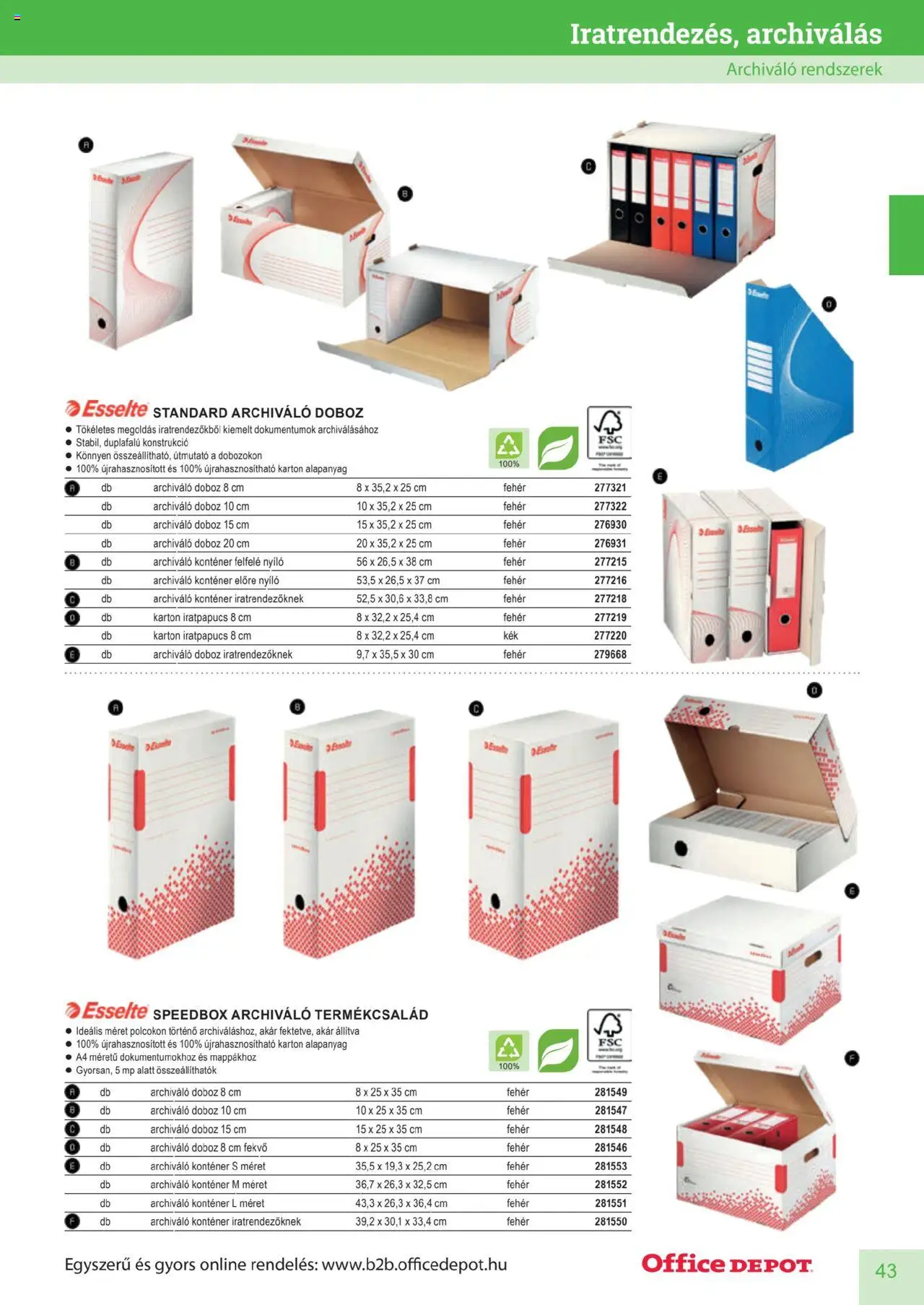 Office Depot akciós ujság - amely érvényes a következő dátumtól: 10.04.2025 | Oldal: 43 | Termékek: Doboz