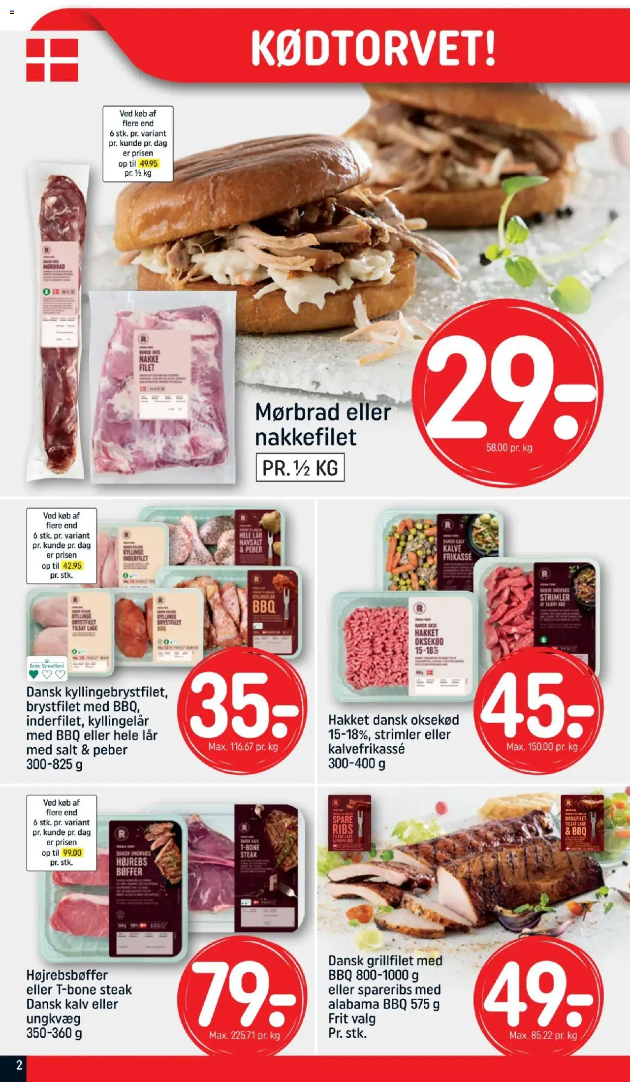 Rema 1000 Tilbudsavis gyldig fra 10.08.2025 | Side: 2 | Produkter: Ribs, Oksekød, Spareribs, Nakkefilet