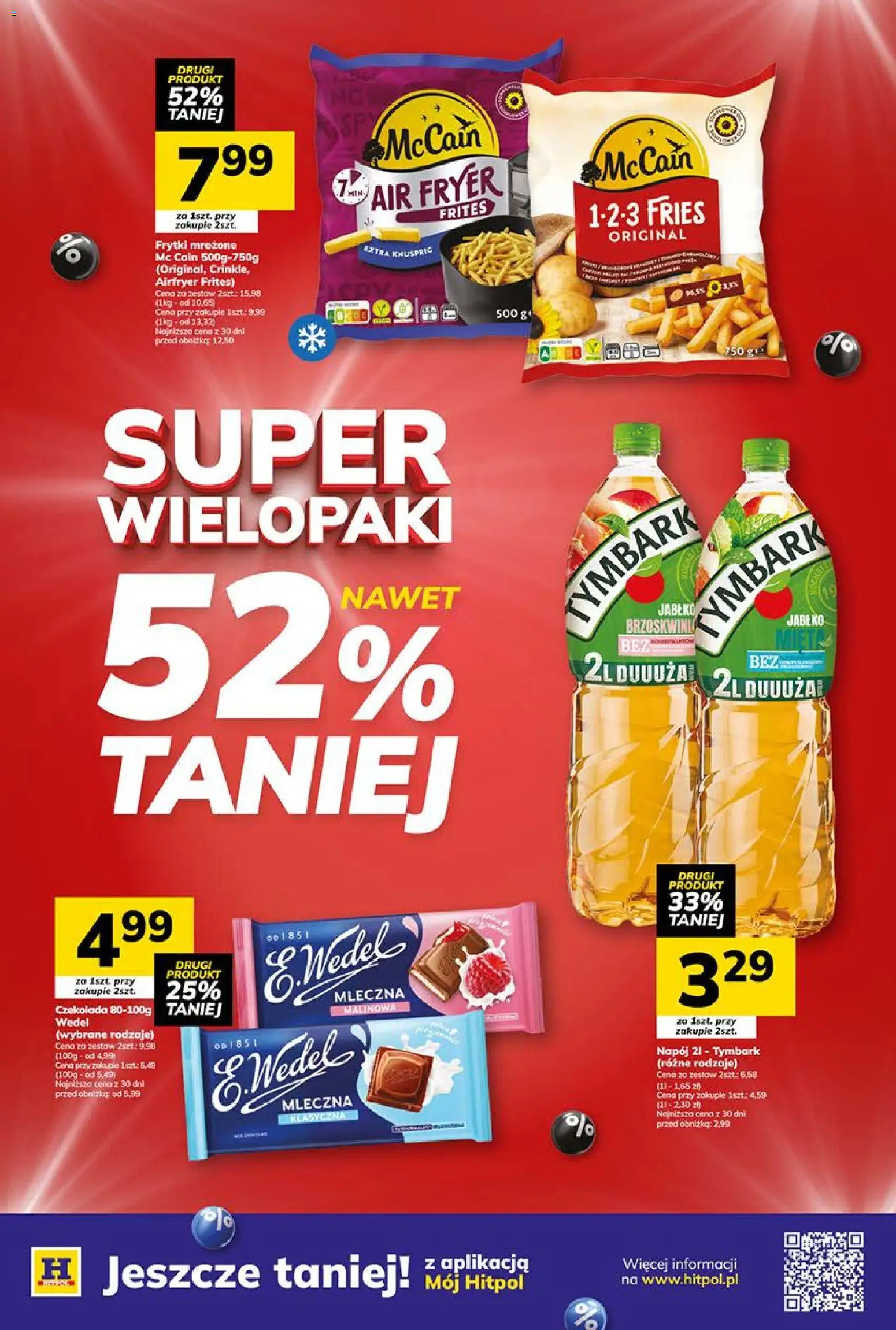Hitpol Gazetka od 30.01.2026 | Strona: 2 | Produkty: Czekolada, Frytki mrożone, Frytki