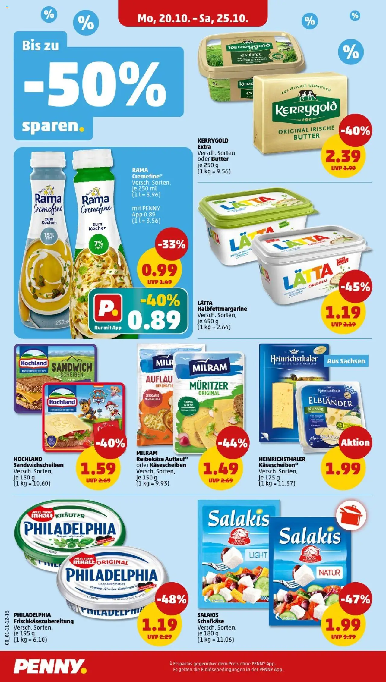 Penny - Berlin – gültig ab 20.10.2025 | Seite: 8 | Produkte: Rama, Rapsöl, Salakis, Kerrygold butter