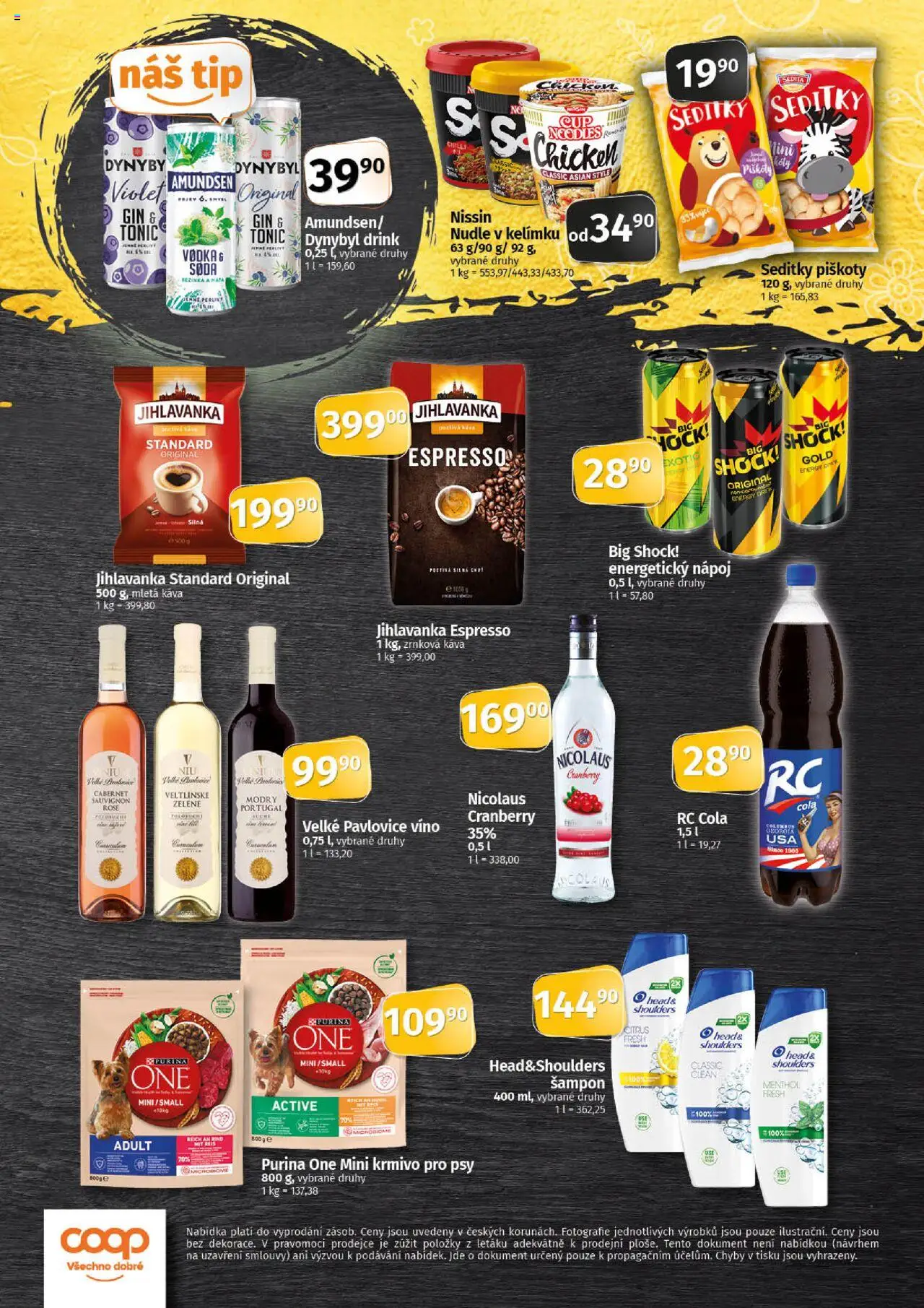 Coop leták - Tip Extra od 20.08.2025 | Strana: 4 | Produkty: Víno, Purina, Jihlavanka, Mletá káva