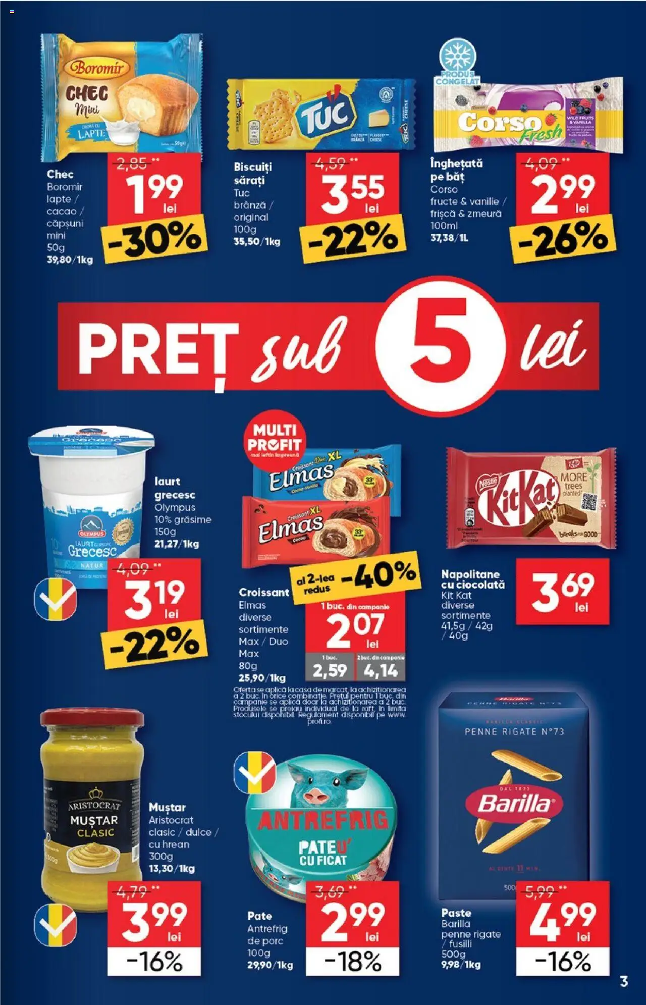 Catalog Profi Go – valabil de la 20.08.2025 | Pagină: 3 | Produse: Napolitane, Brânză, Frișcă, Căpșuni
