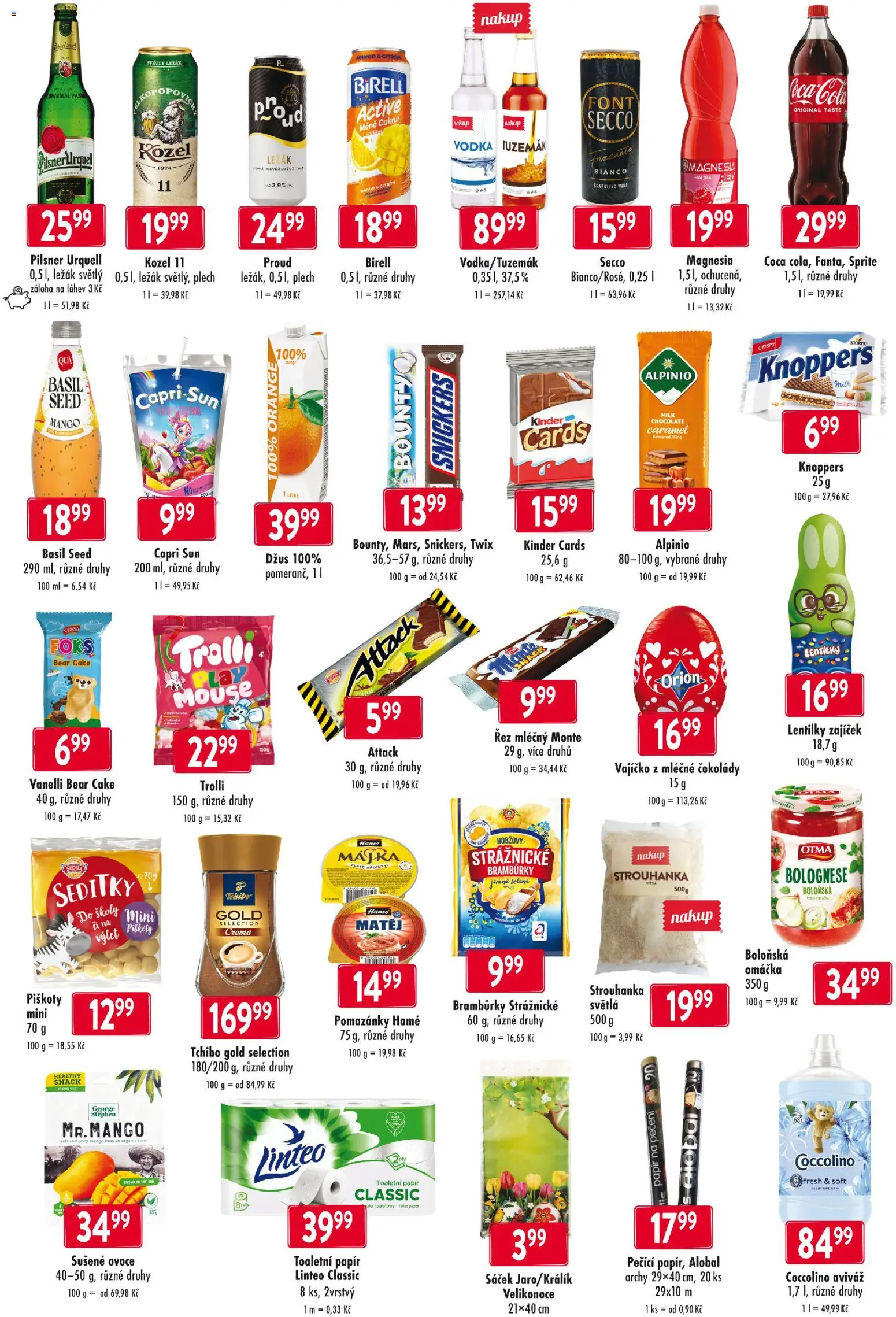 Astur & Qanto leták od 26.03.2026 | Strana: 3 | Produkty: Tchibo Gold, Kinder, Papír na pečení, Sáček