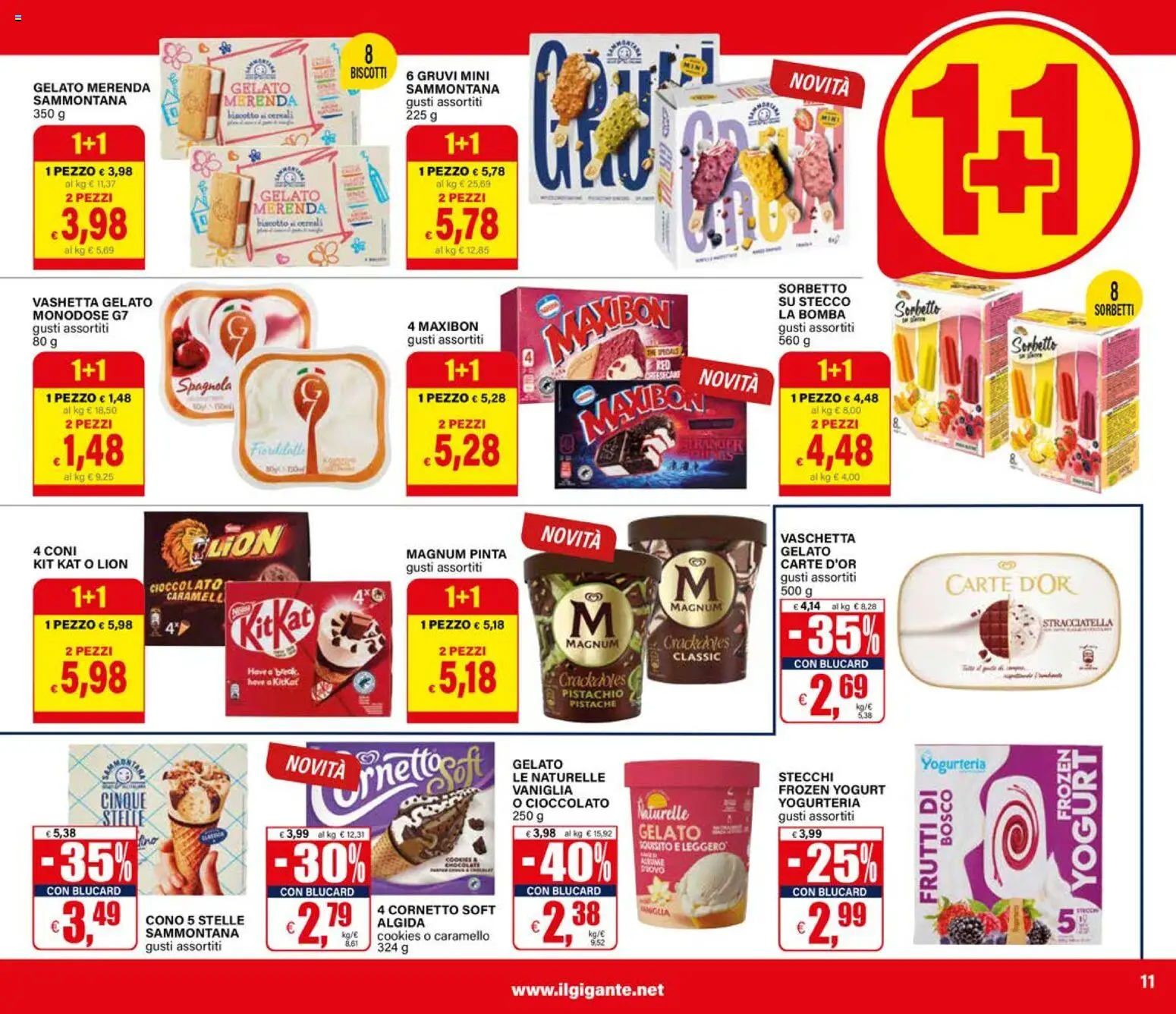 Volantino Il Gigante del 09.04.2026 | Pagina: 11 | Prodotti: Yogurt, Cioccolato, Gelato, Stracciatella