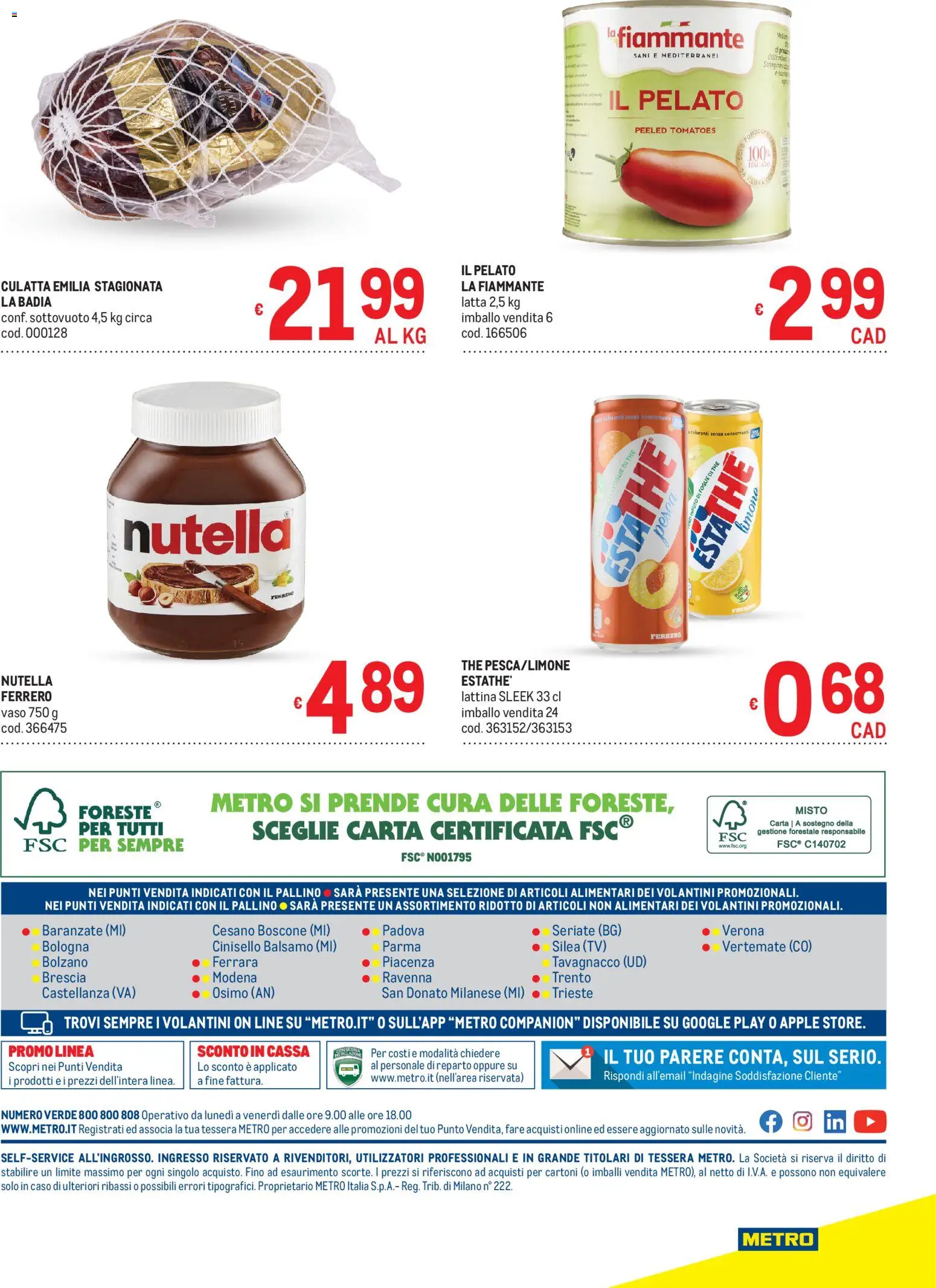 Volantino Metro del 05.03.2026 | Pagina: 42 | Prodotti: Balsamo, Limone, Nutella, The