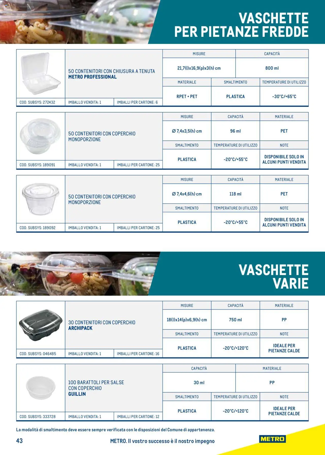 Volantino Metro del 22.07.2024 | Pagina: 43 | Prodotti: Metro, Barattoli, Vaschette