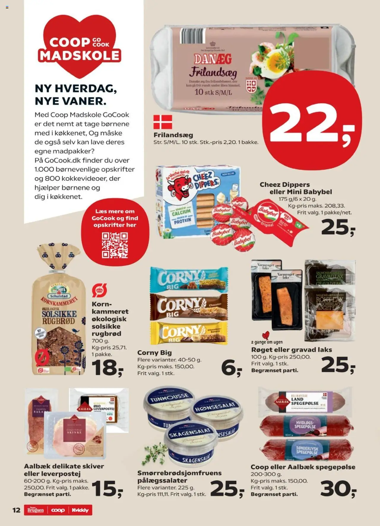 Super Brugsen Tilbudsavis gyldig fra 07.08.2025 | Side: 12 | Produkter: Maske, Korn, Spegepølse, Leverpostej