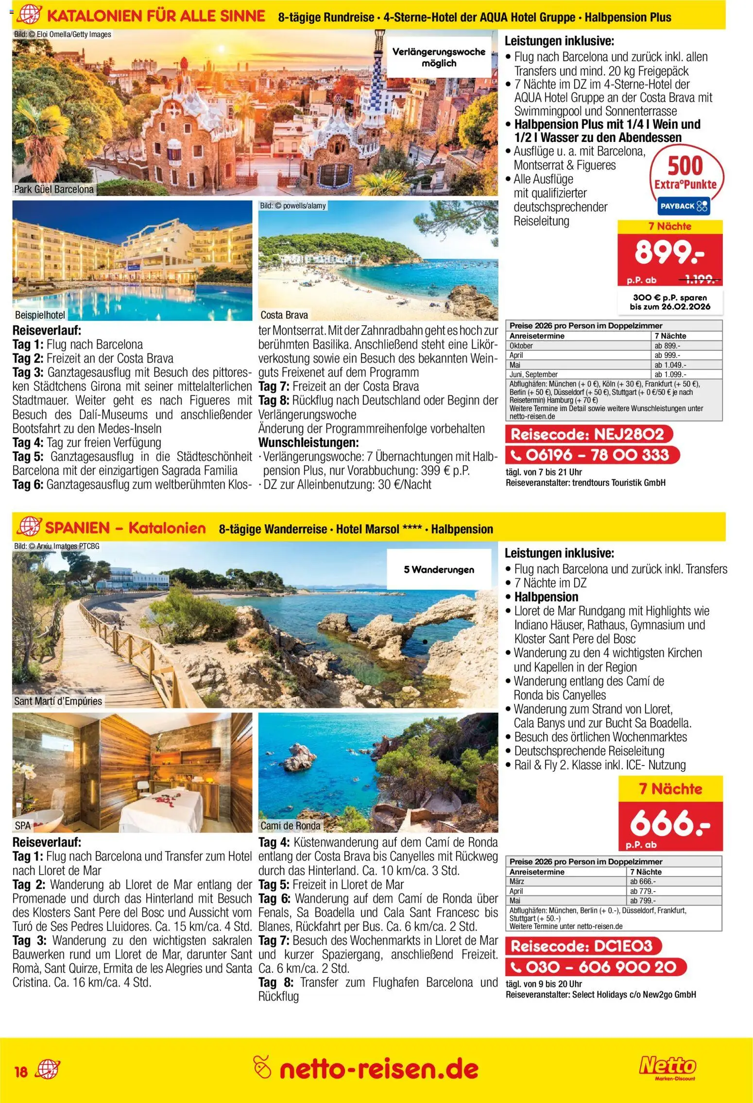 Netto Reisen Prospekt 	 – gültig ab 29.01.2026 | Seite: 18 | Produkte: Likör, Wasser, Wein, Uhr