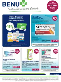 BENU Gyógyszertárak Akciós újság - amely érvényes a következő dátumtól: 01.10.2025