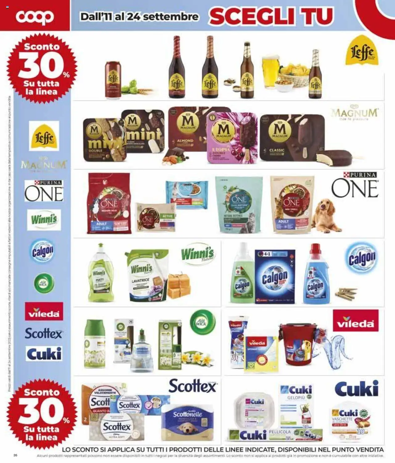 Volantino COOP del 04.09.2025 | Pagina: 26 | Prodotti: Lavatrice, Data, Pellicola, Vaschette