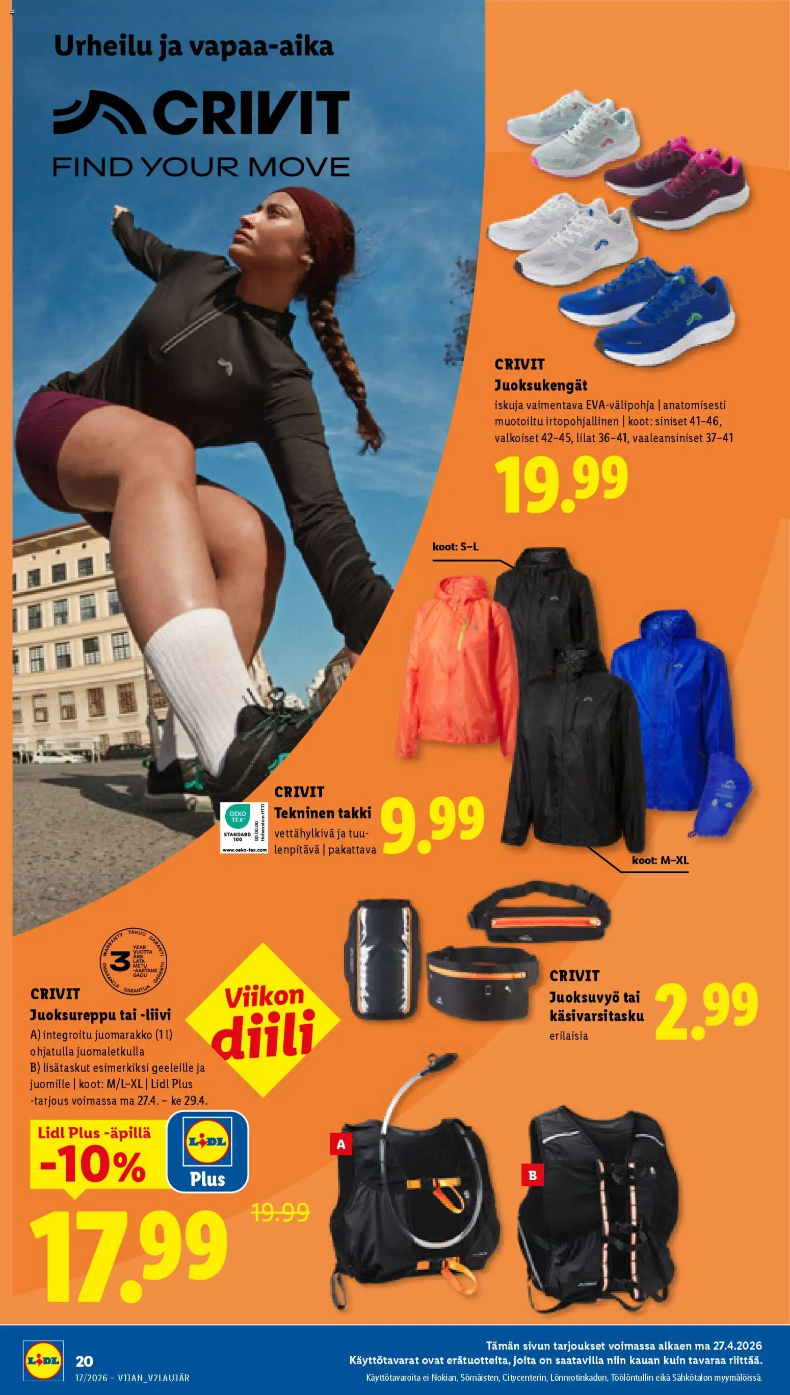 Lidl tarjoukset - Tampere – voimassa 23.04.2026 alkaen | Sivu: 28 | Tuotteet: Liivi, Takki