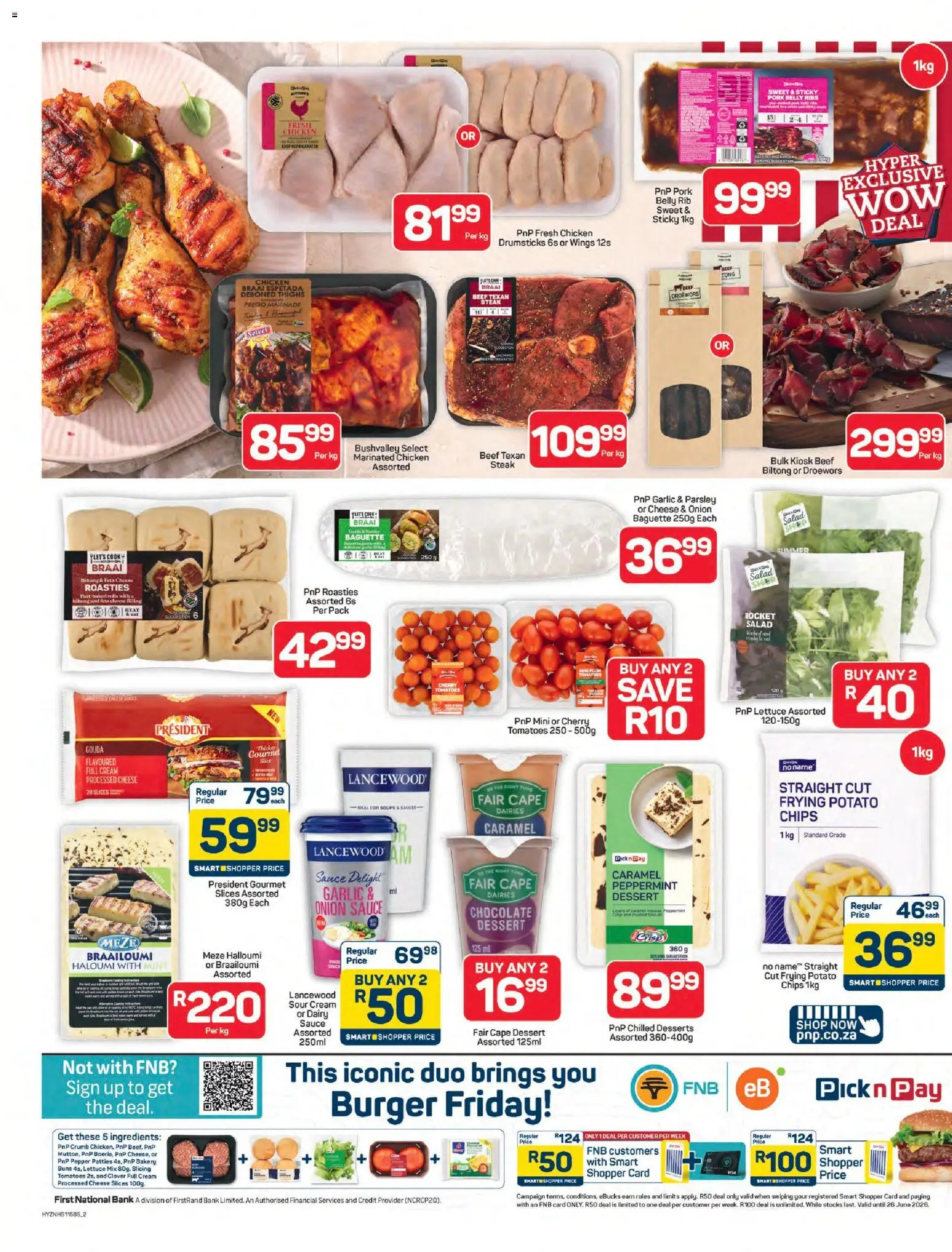 New Pick n Pay Hypermarket Easter Braai Specials catalogue – valid from 19.03.2026 | Page: 2 | Products: Beef, Chips, Máscara de pestañas, Garlic