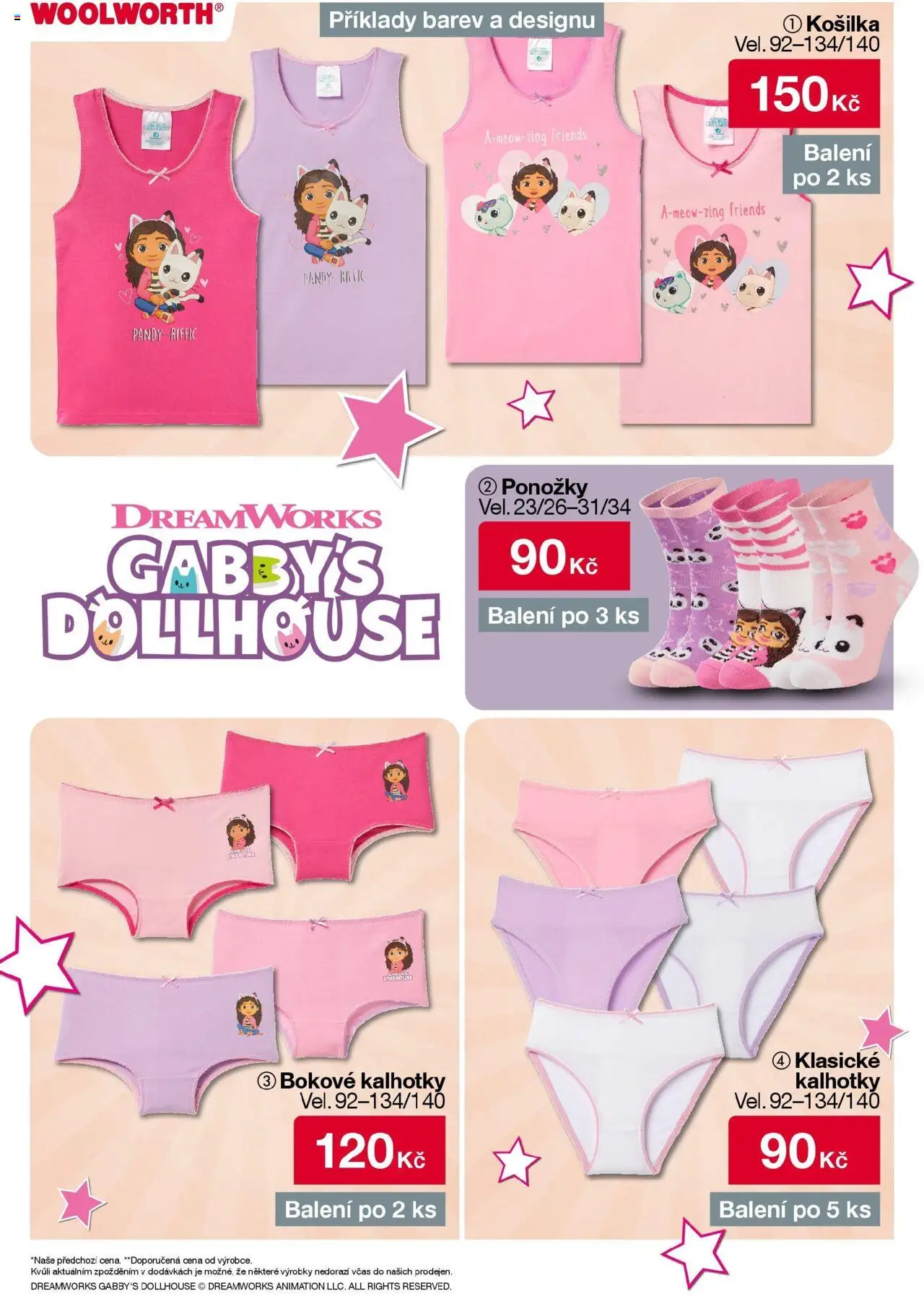 Woolworth leták od 22.08.2025 - akční nabídka | Strana: 10 | Produkty: Kalhotky, Ponožky, Gabby's Dollhouse