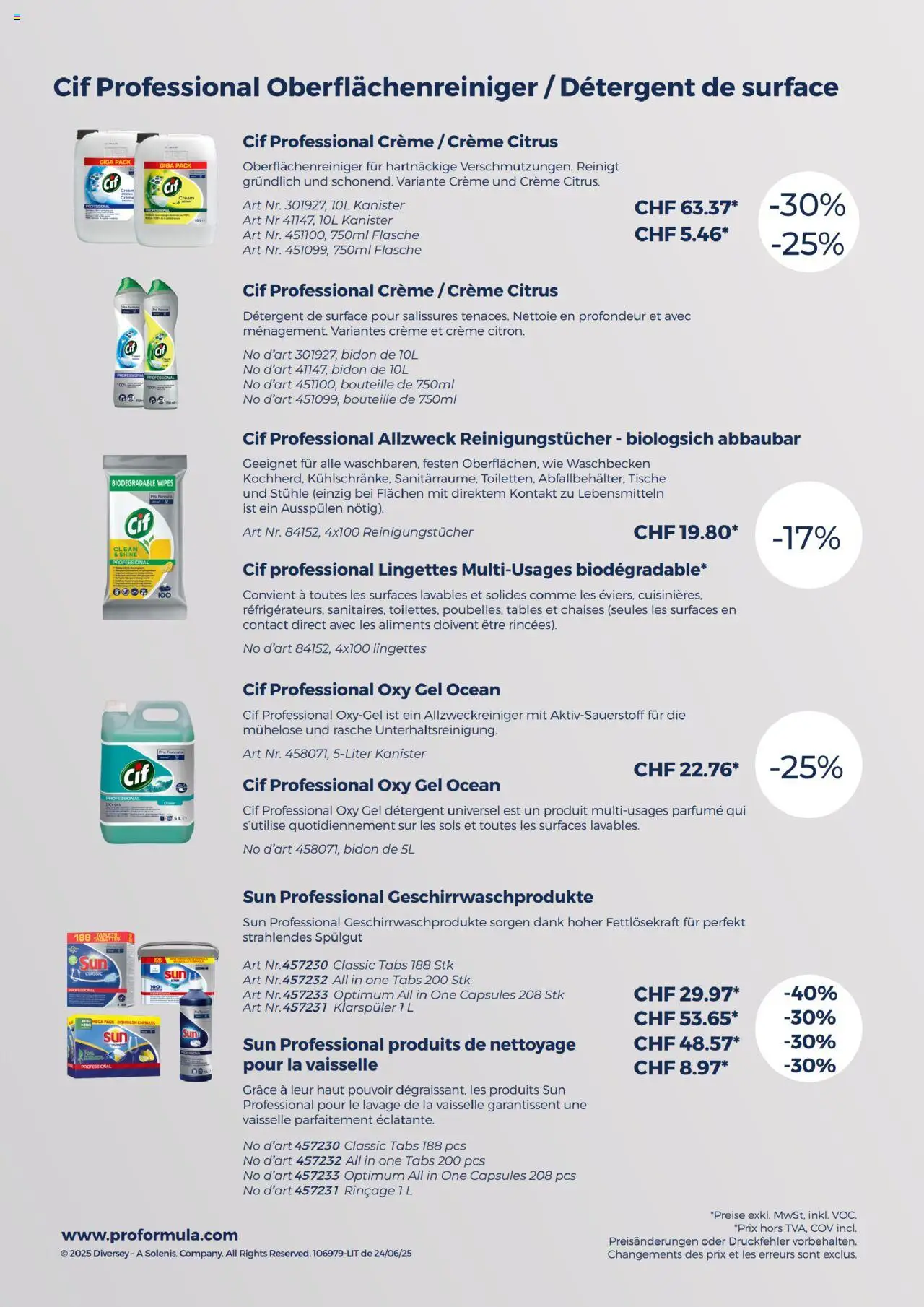Aligro Aktionen Diversey Chavannes, Matran, Genf, Sitten ab 13.08.2025 | Seite: 4 | Produkte: Waschbecken, Reinigungstücher, Tablet, Klarspüler