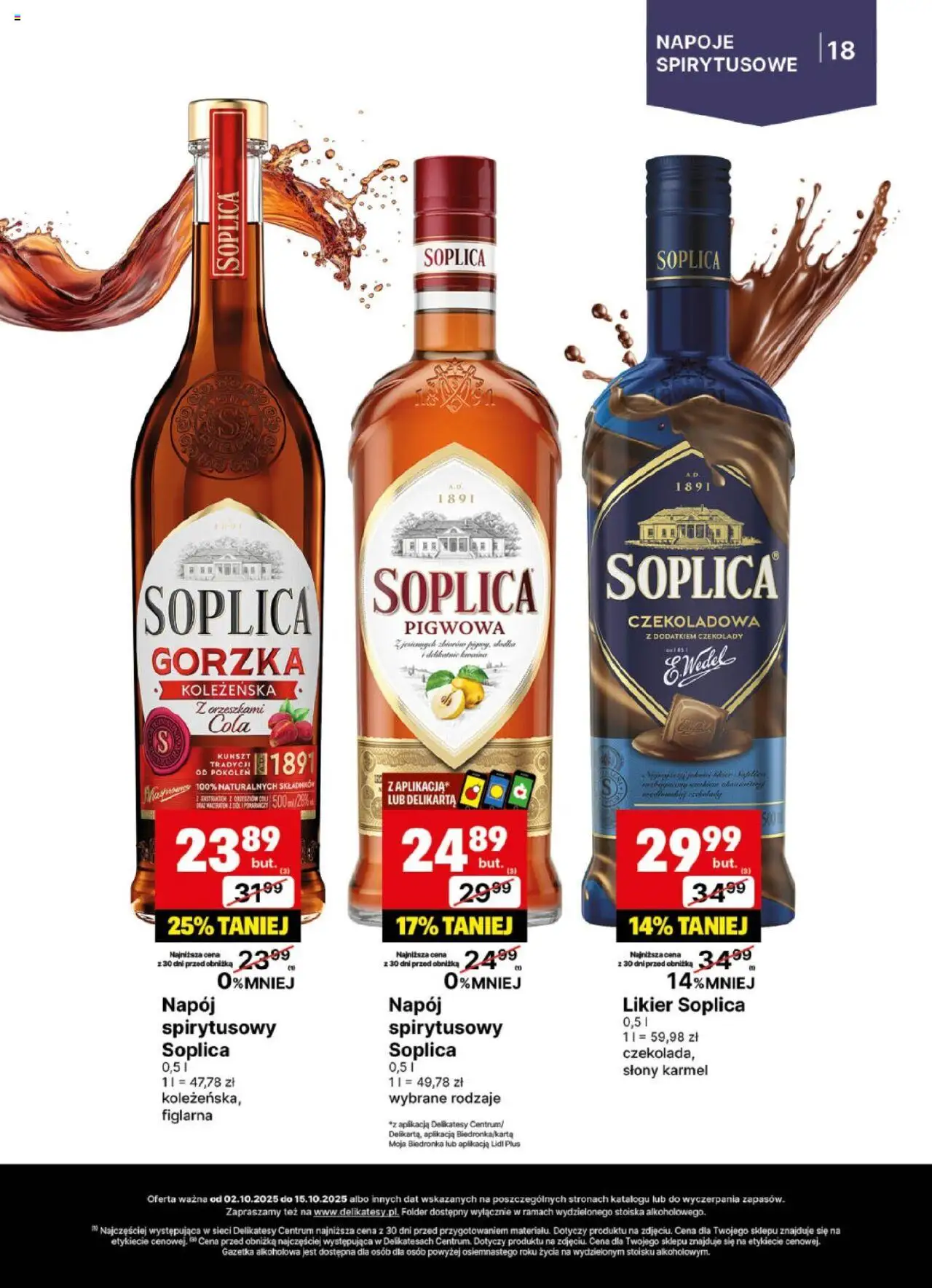 Delikatesy Centrum Gazetka - DeliBarek od 02.10.2025 | Strona: 18 | Produkty: Czekolady, Czekoladowa, Napoje, Delikatesy