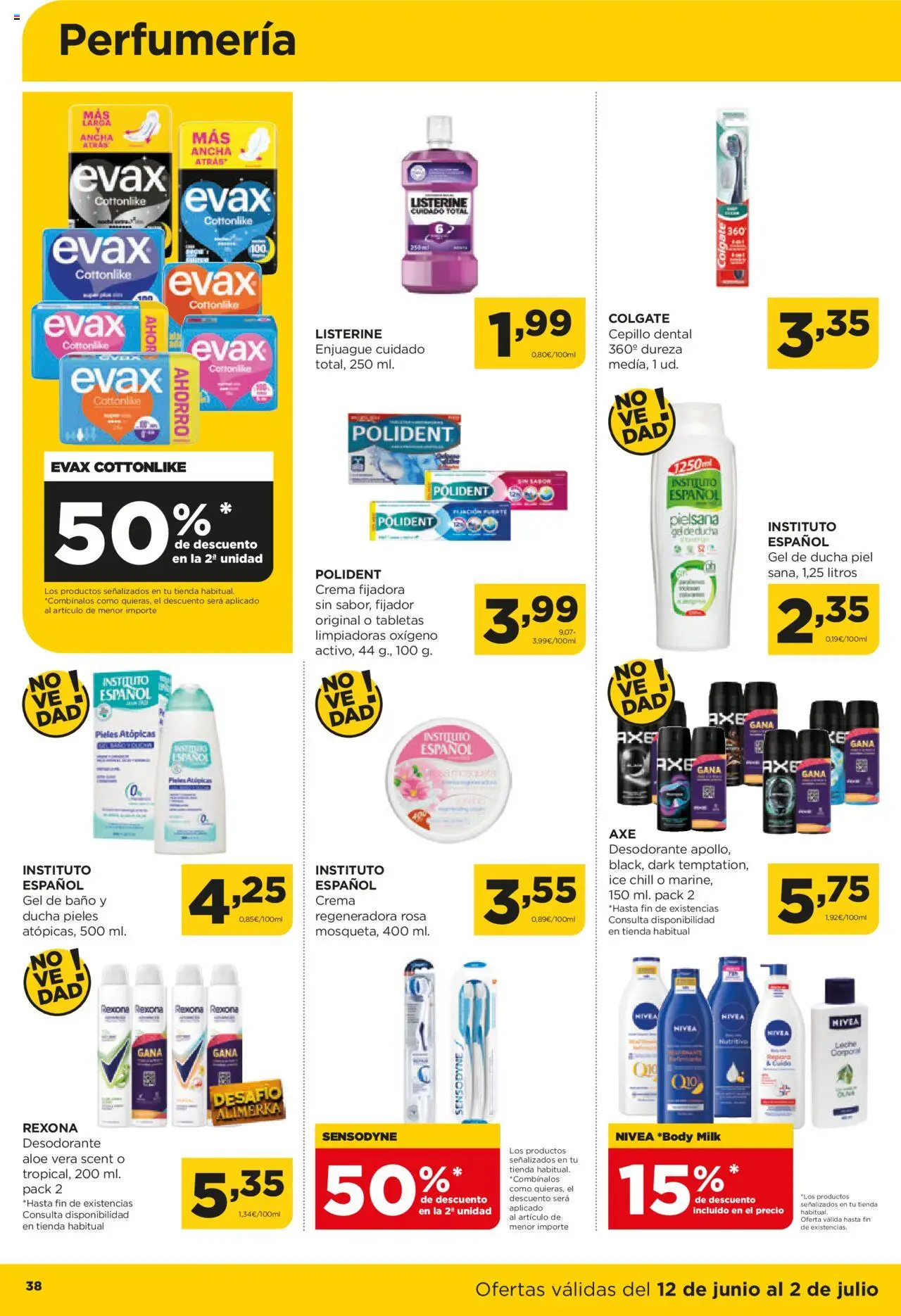 Alimerka folleto Asturias │ válido desde el 12.06.2025 | Página: 44 | Productos: Desodorante, Crema, Body, Baño