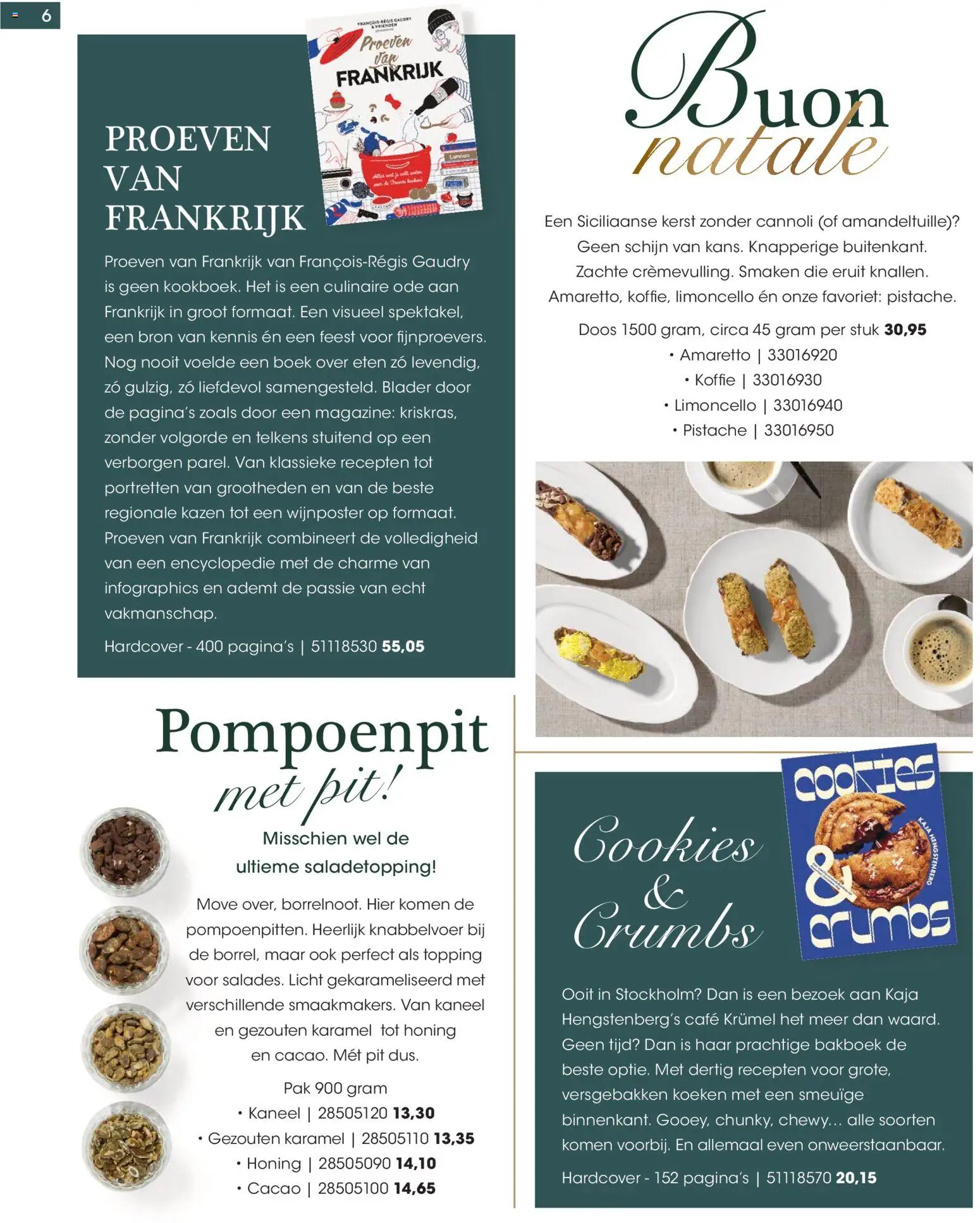 {H1} | Pagina: 6 | Producten: Koffie, Fagyasztott gyümölcs, Boek, Kaneel