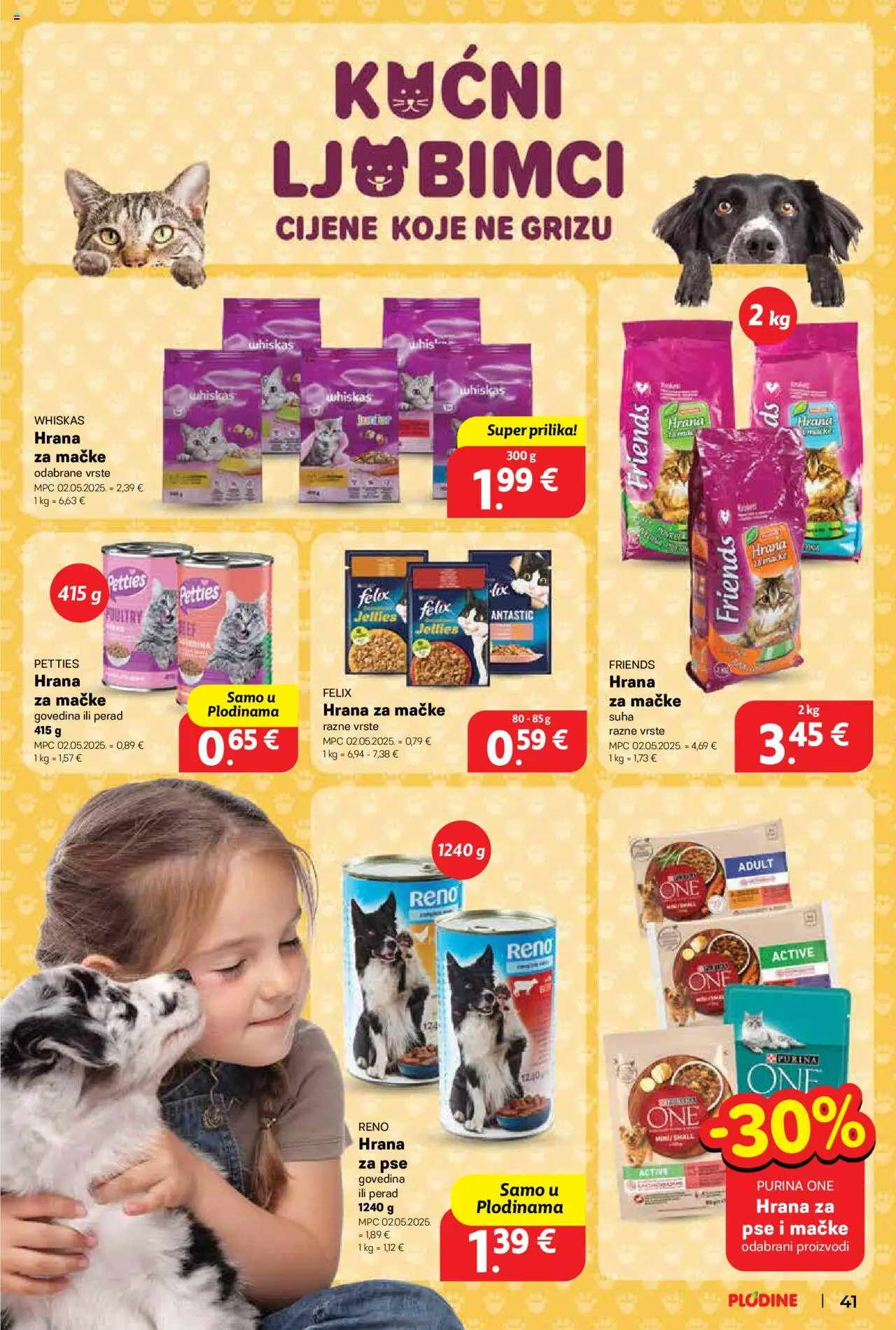 Plodine katalog | vrijedi od 02.07.2025 | Stranica: 41 | Proizvodi: Whiskas, Hrana za pse, Govedina, Hrana za mačke