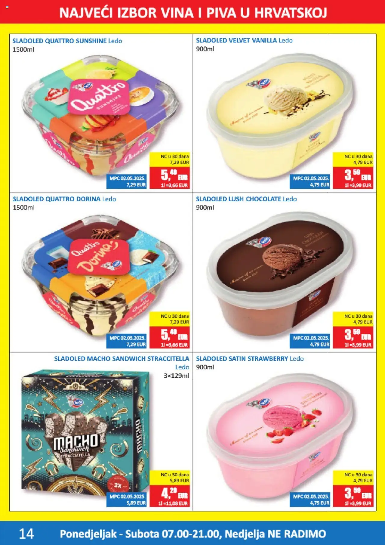 Vrutak katalog | vrijedi od 11.08.2025 | Stranica: 14 | Proizvodi: Dorina, Ledo, Sladoled