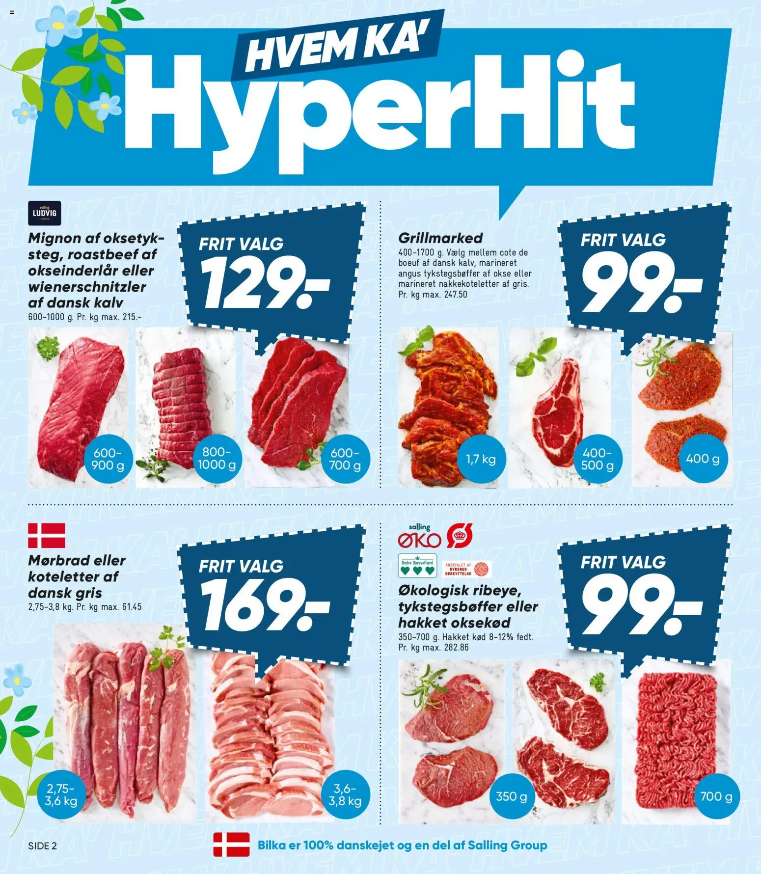 Bilka tilbudsavis – gyldig fra 17.04.2026 | Side: 2 | Produkter: Koteletter, Hakket kød, Oksekød, Roastbeef