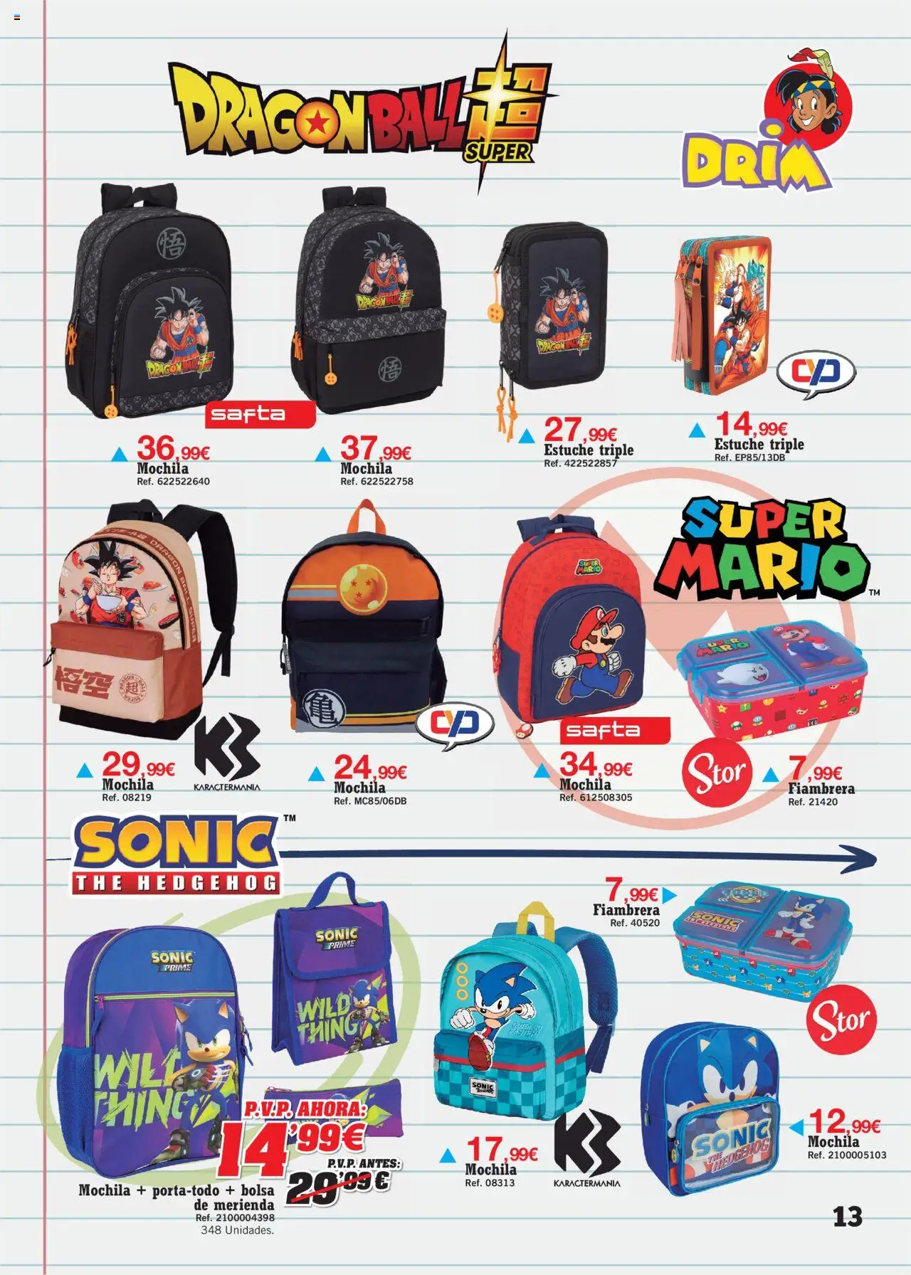 Drim folleto │ válido desde el 11.08.2025 | Página: 13 | Productos: Fiambrera, Mochila, Bolsa