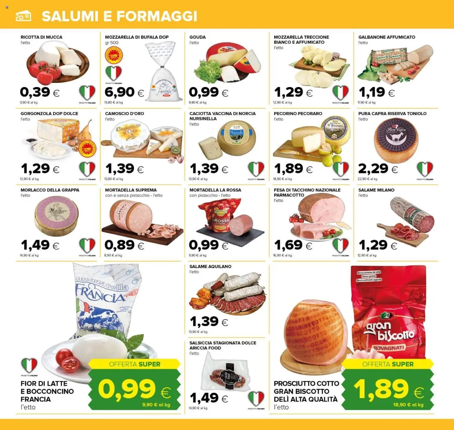 Volantino Tigre del 23.10.2025 | Pagina: 8 | Prodotti: Latte, Prosciutto, Salsiccia, Mortadella